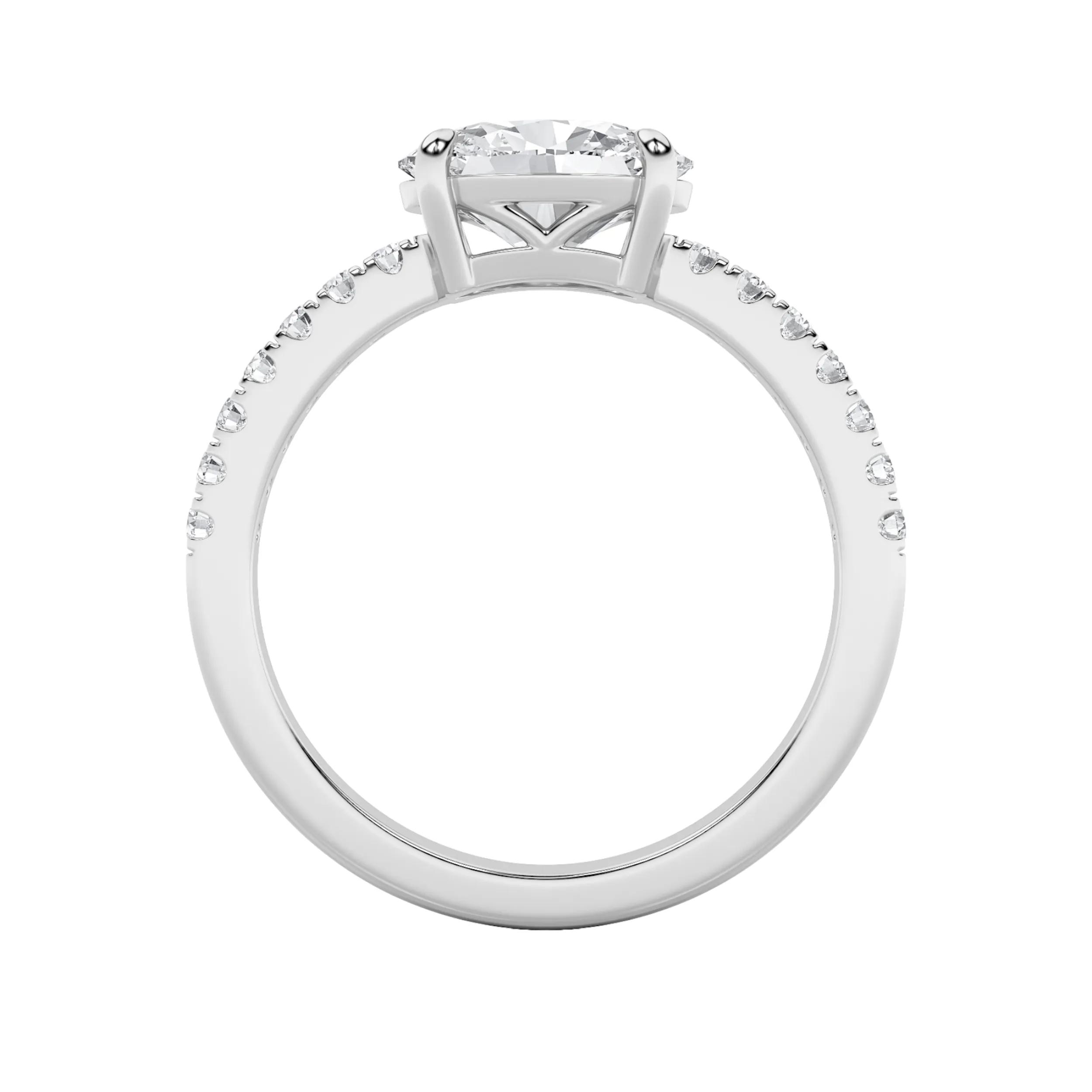 Promesa Honda lab grown diamond ring, on-hand view