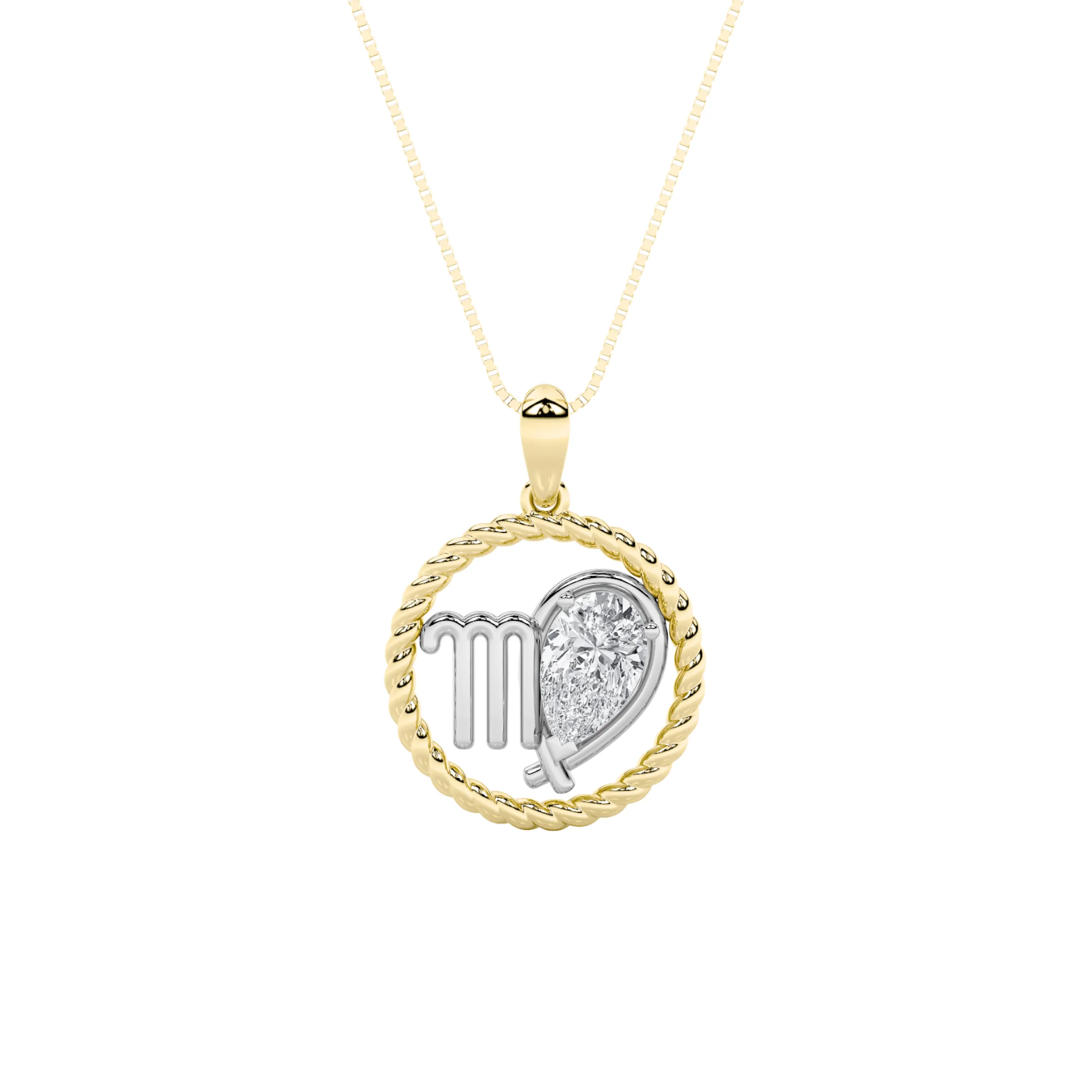 Corona de Vigilia, pear 2N Graded Premium Lab Grown Diamond necklace at 2N Diamonds