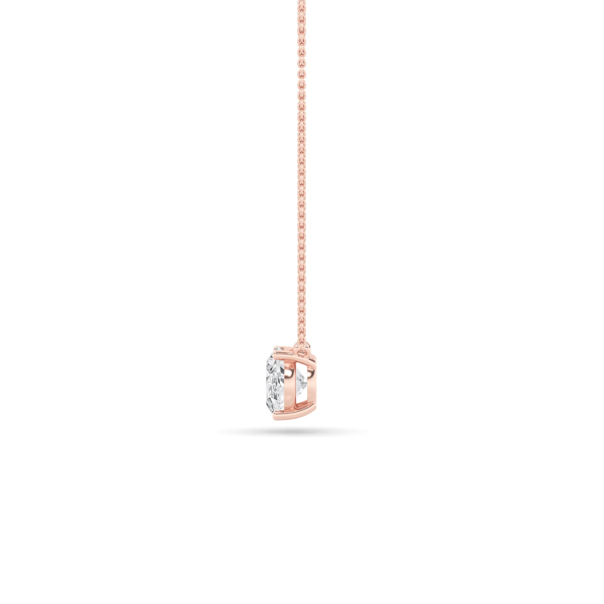Paloma del Tiempo lab grown diamond necklace, on-hand view