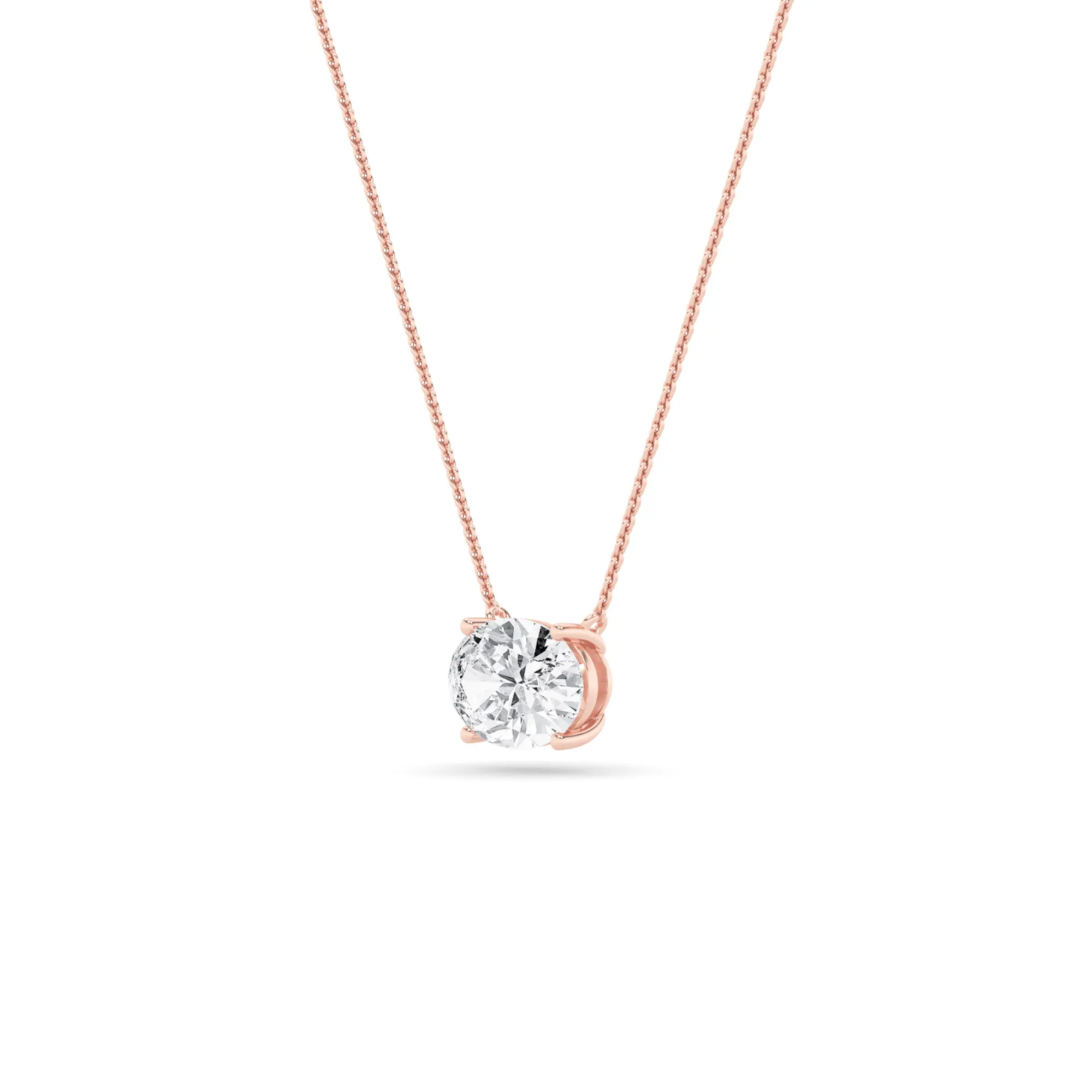 Paloma del Tiempo lab grown diamond necklace, side profile