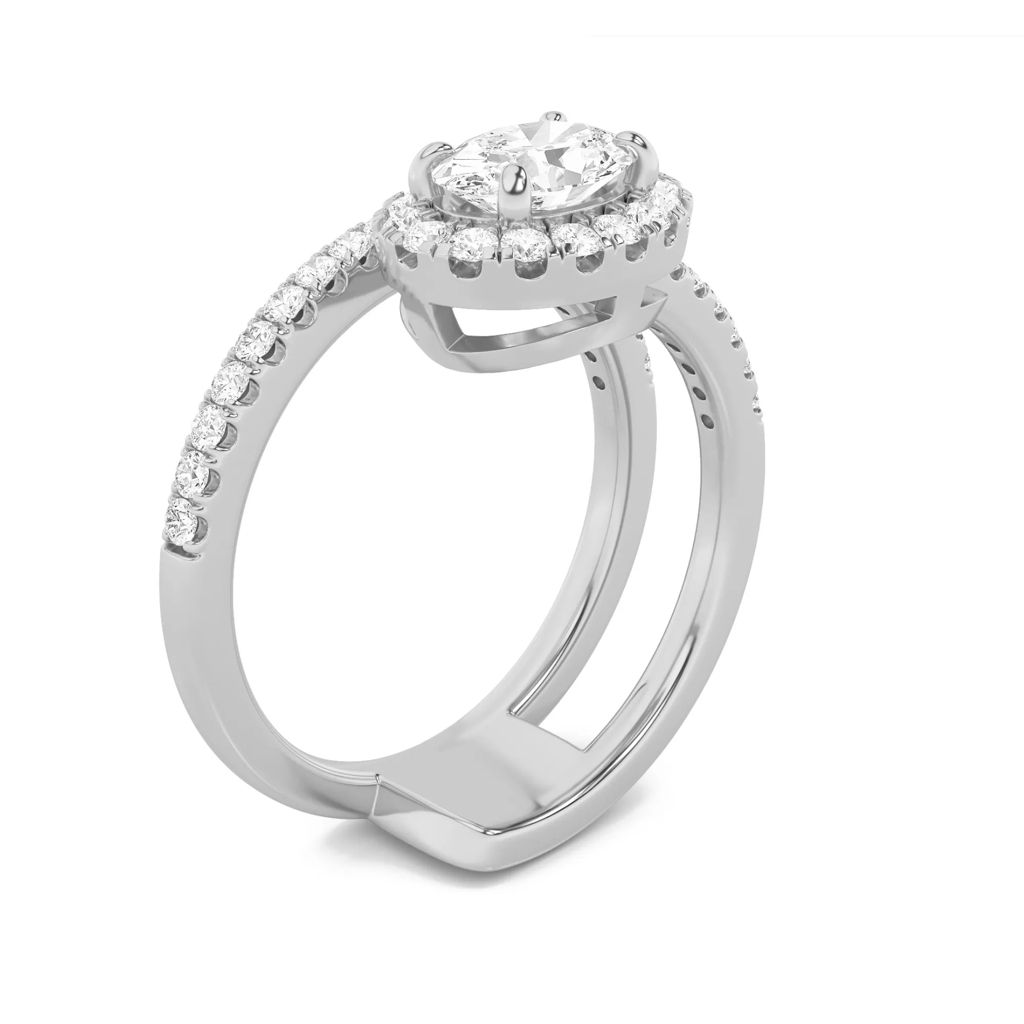 Bruma de Miel lab grown diamond ring, side profile