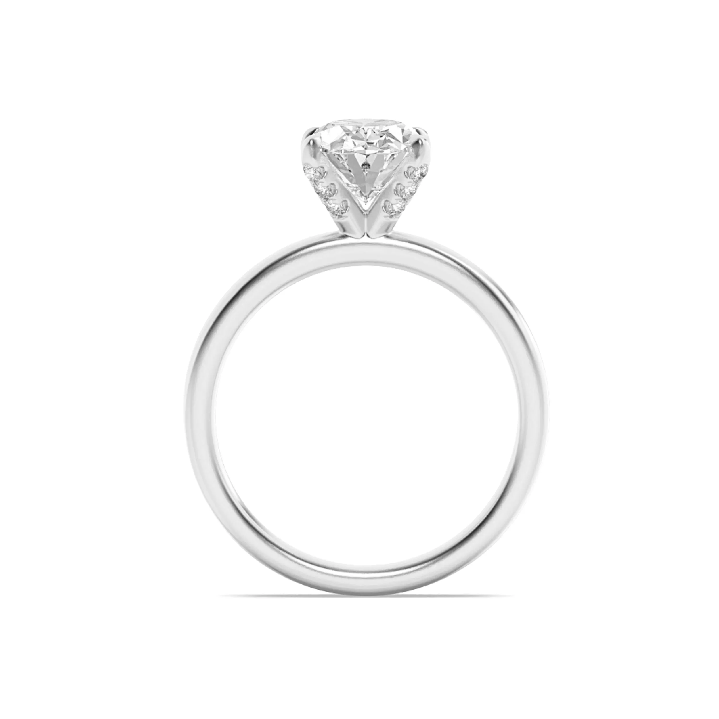 Noche del Fuego lab grown diamond ring, on-hand view