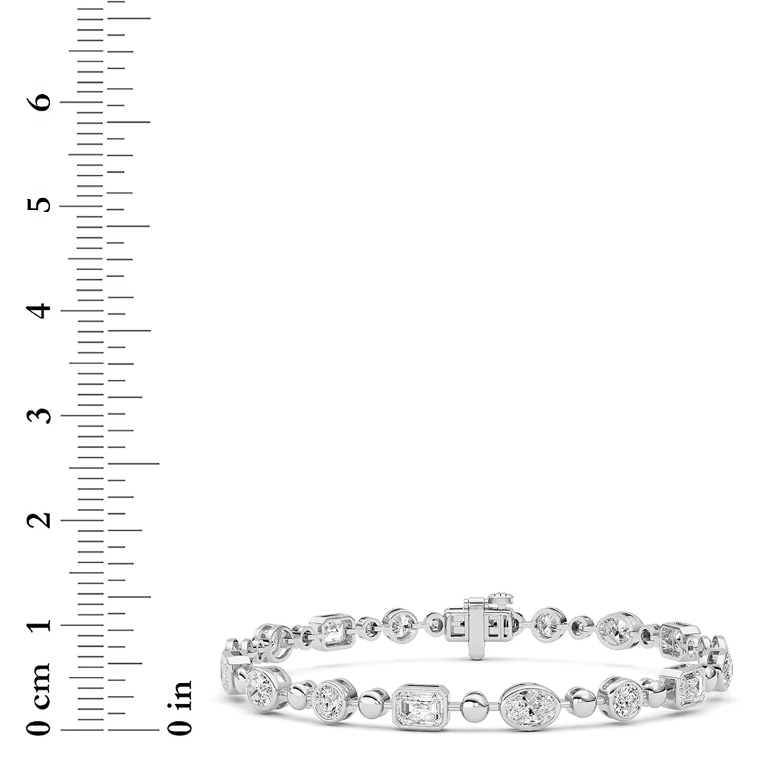 Piedra de Aurora lab grown diamond bracelet, detail of the diamonds