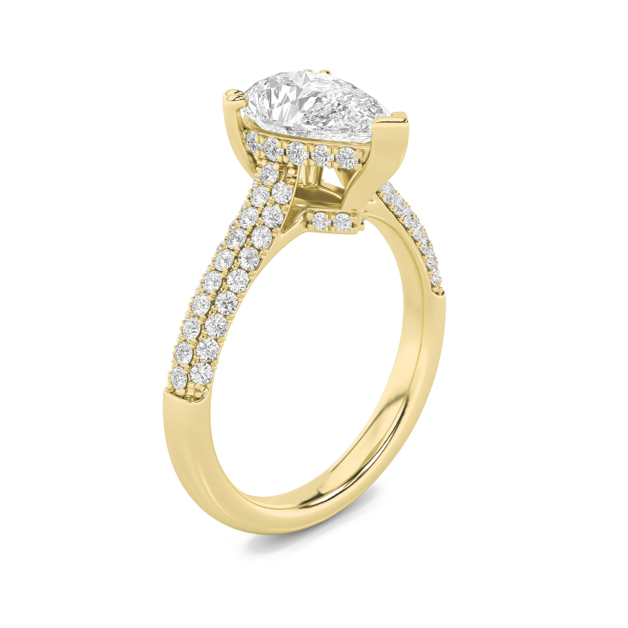Sueño Vivo lab grown diamond ring, side profile