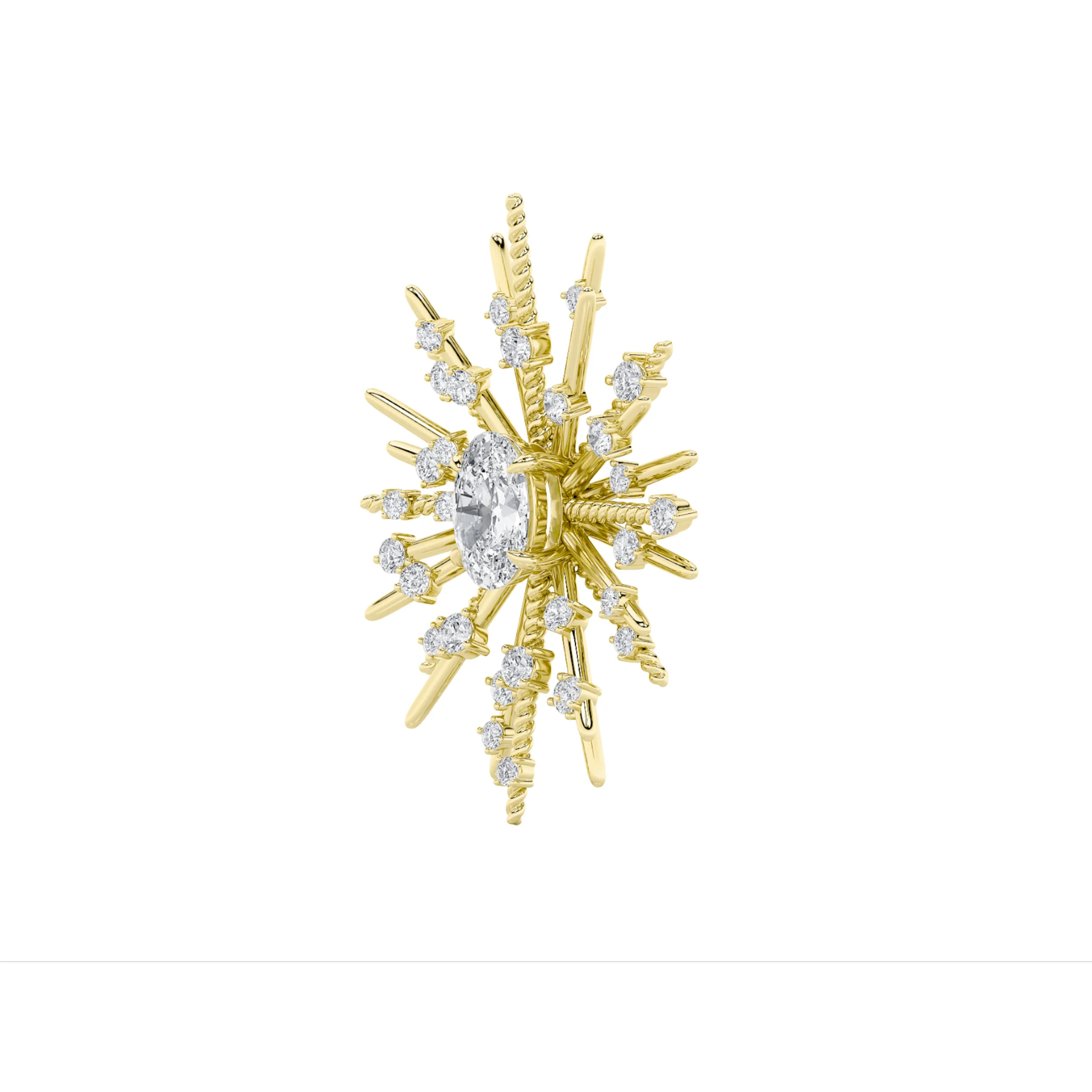 Quimera del Alba lab grown diamond necklace, on-hand view