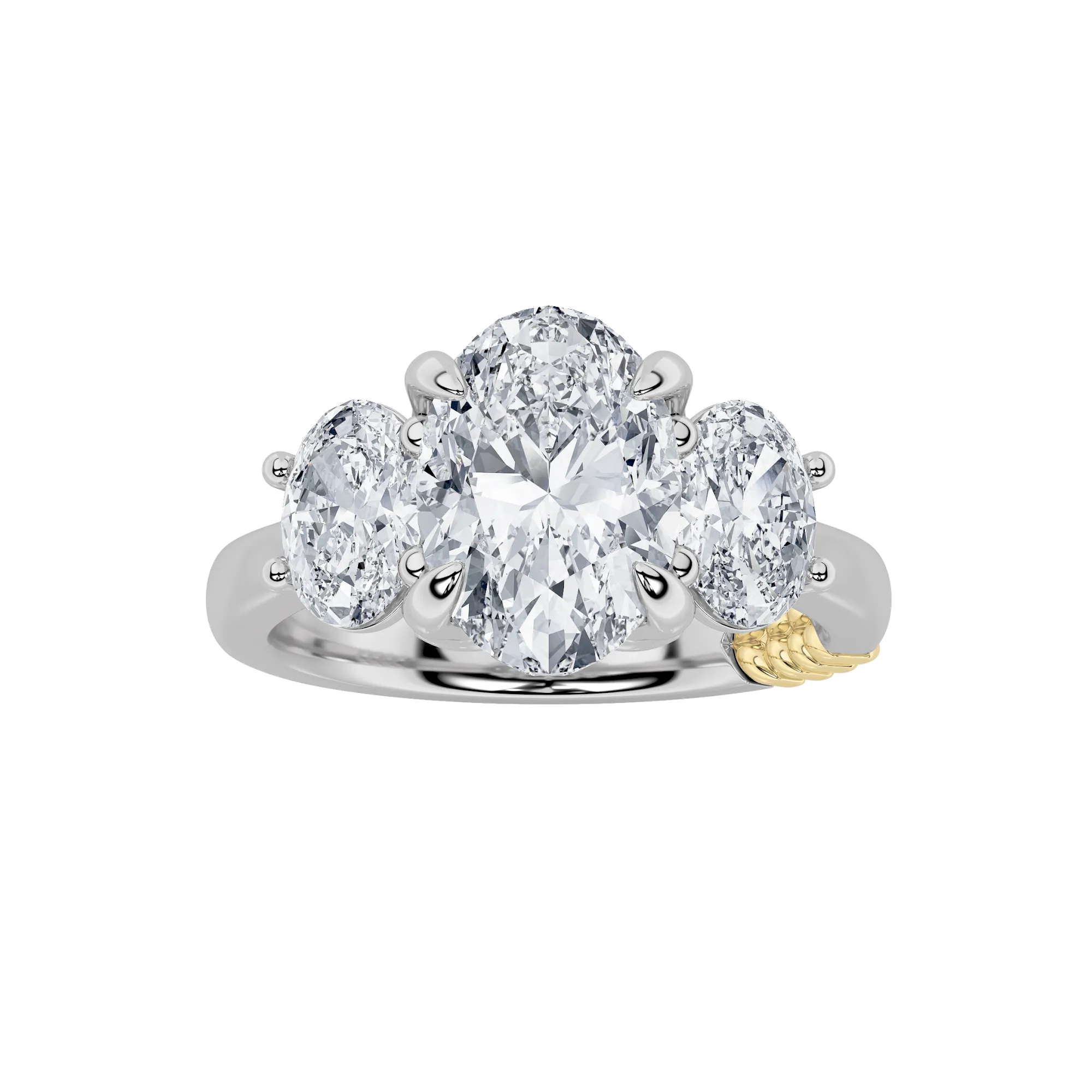 Flor Rara lab grown diamond ring, side profile