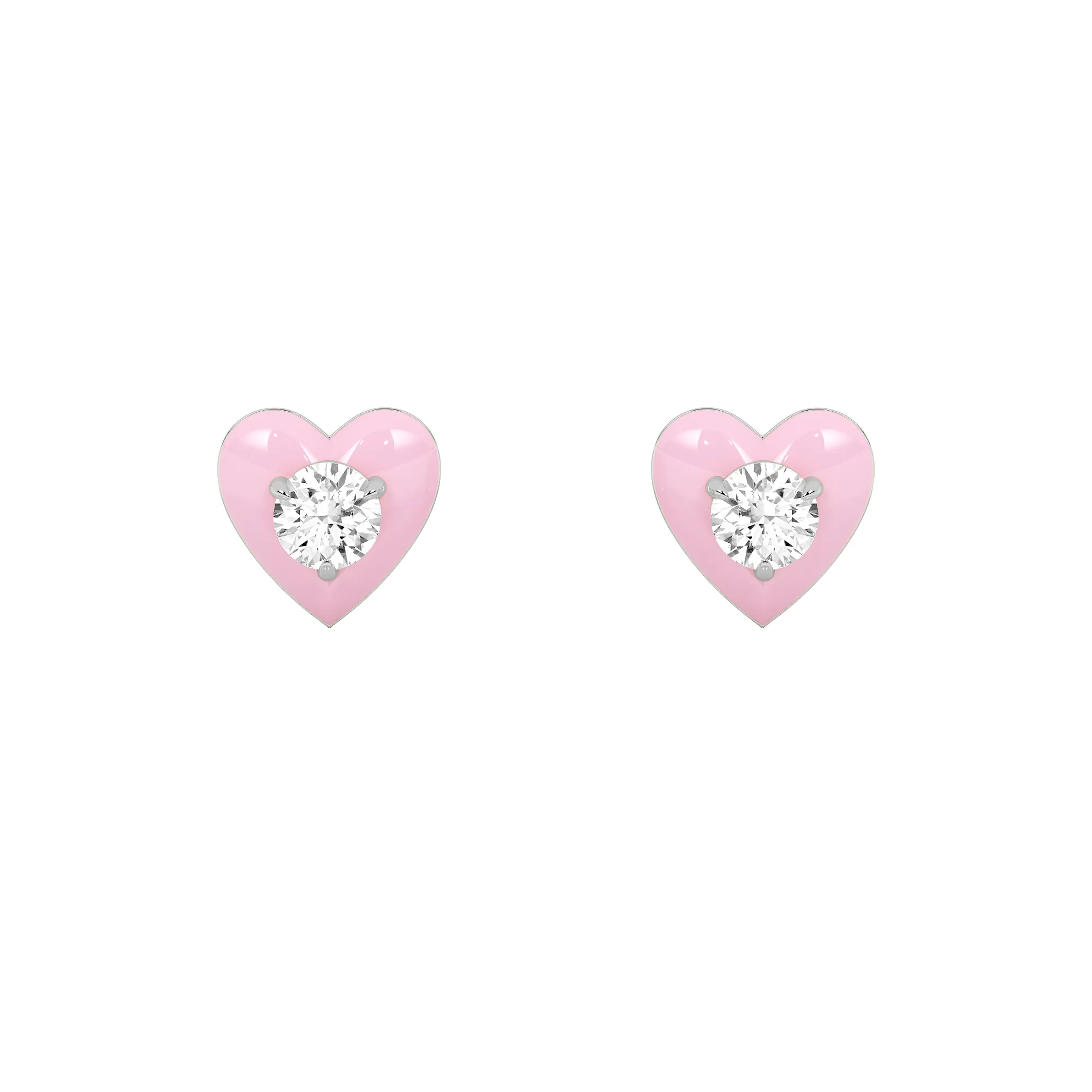 Viento de Origen lab grown diamond earrings, detail of the round diamond