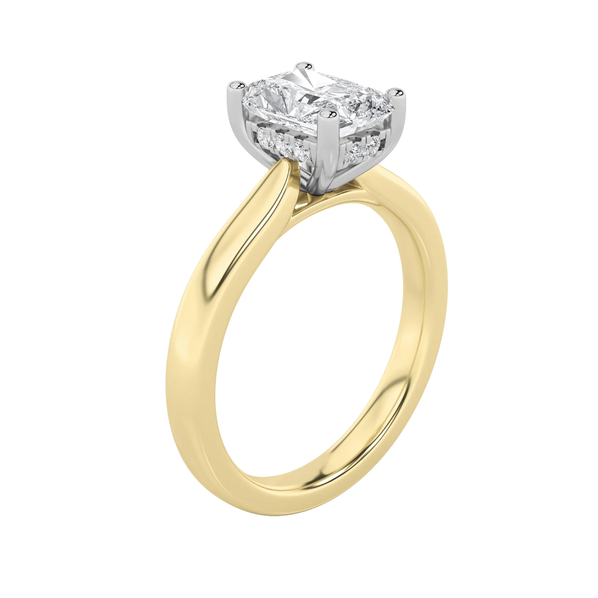 Noche Plena lab grown diamond ring, side profile
