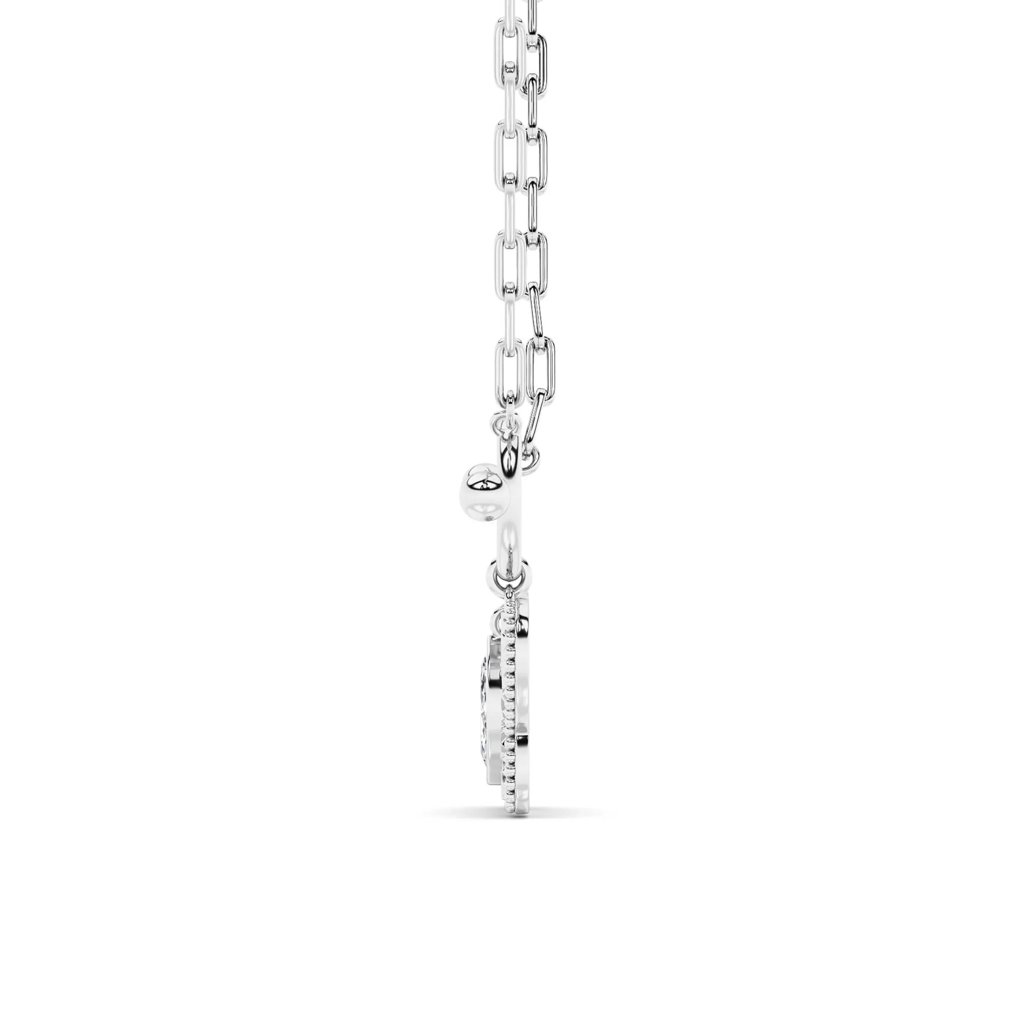 Estrella del Lucero lab grown diamond necklace, on-hand view