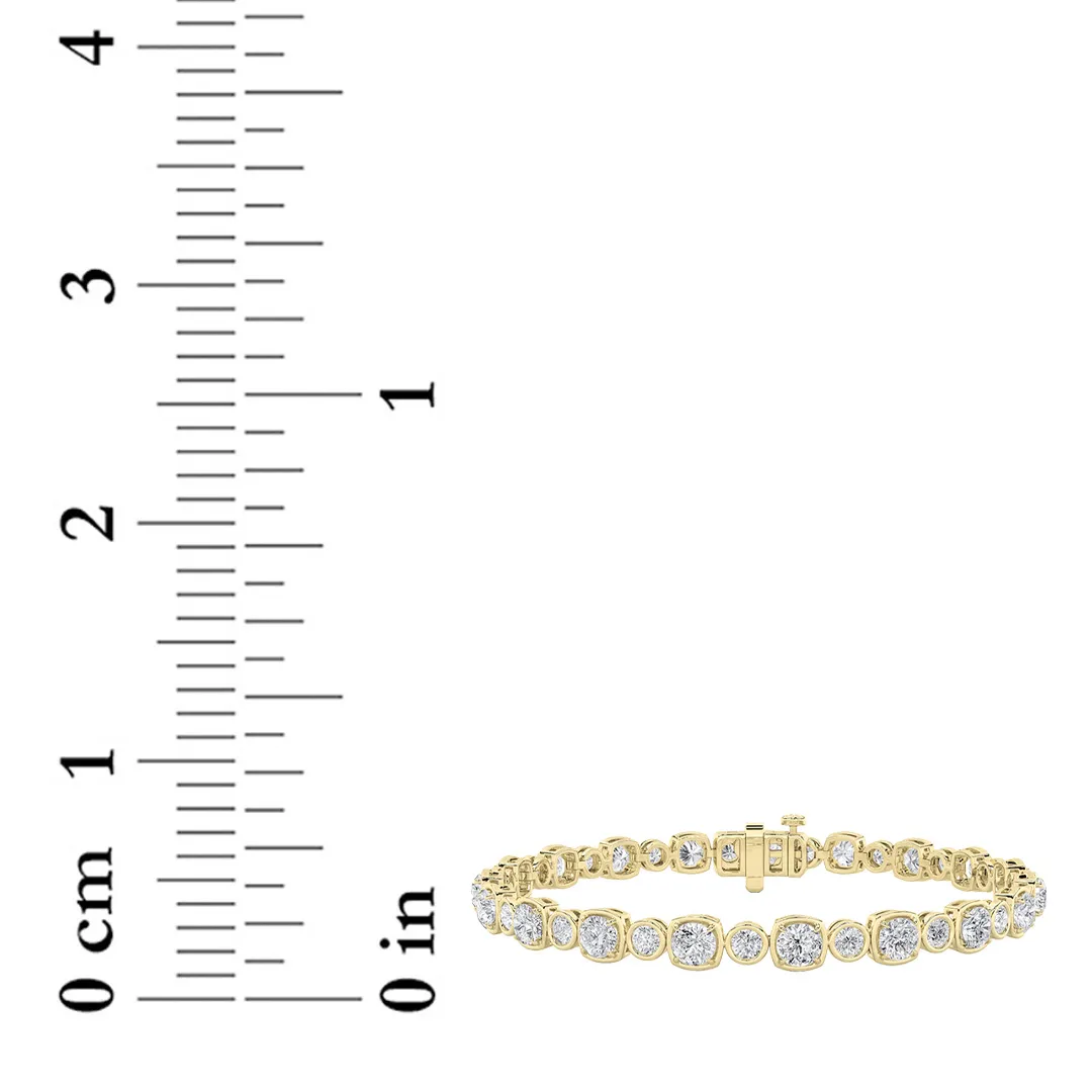 Reflejo Lejano lab grown diamond bracelet, detail of the round diamond