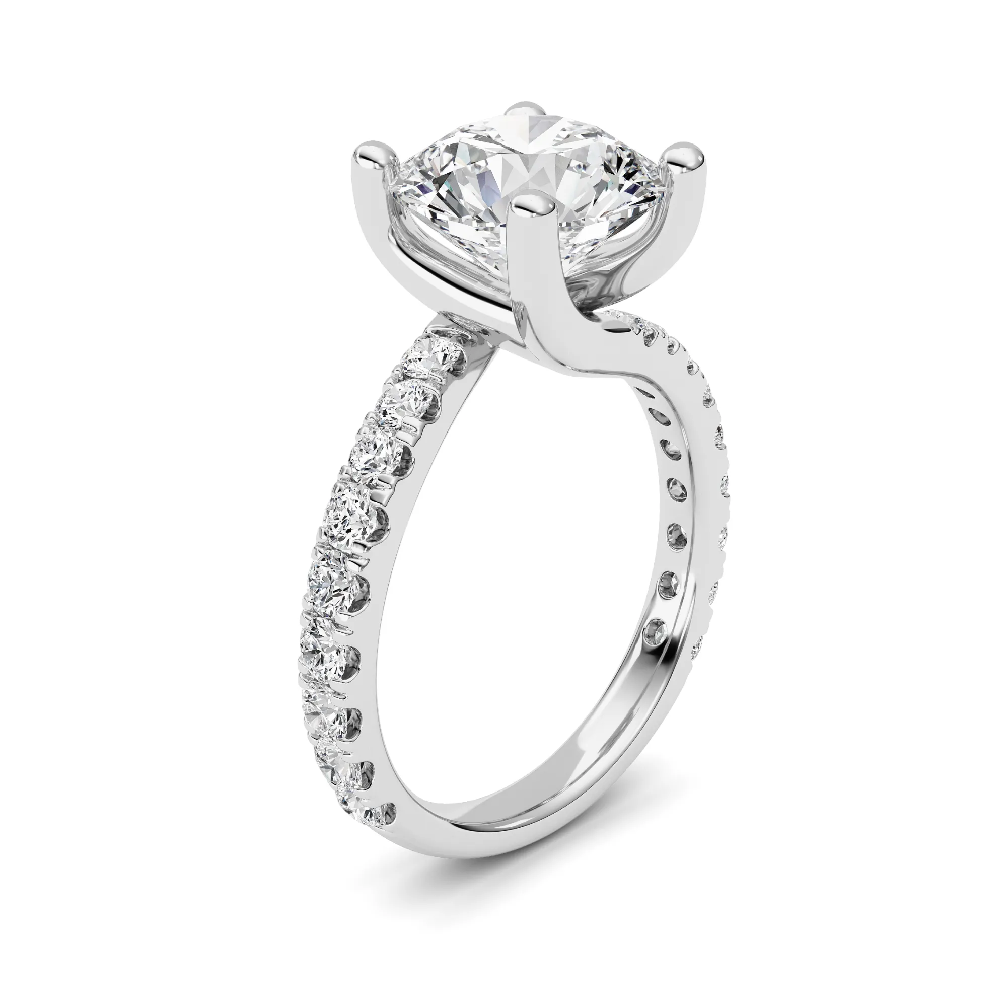 Espiga Primera lab grown diamond ring, side profile