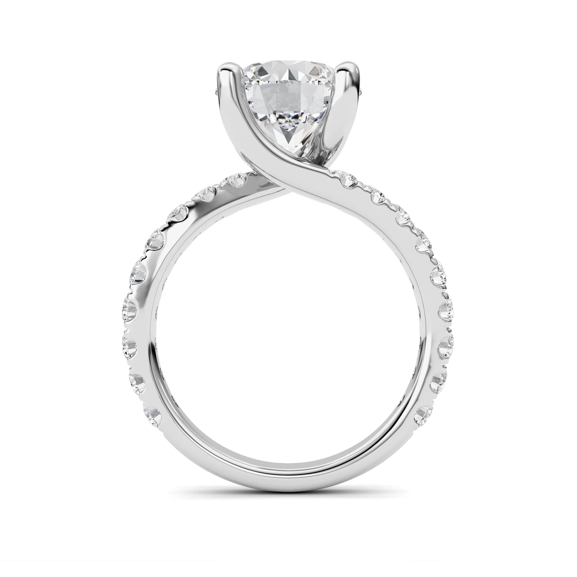 Espiga Primera lab grown diamond ring, on-hand view