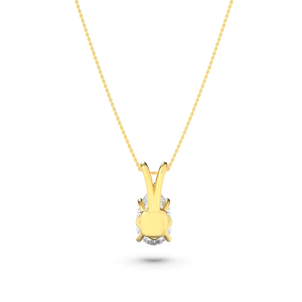 Orilla del Rocío lab grown diamond necklace, on-hand view
