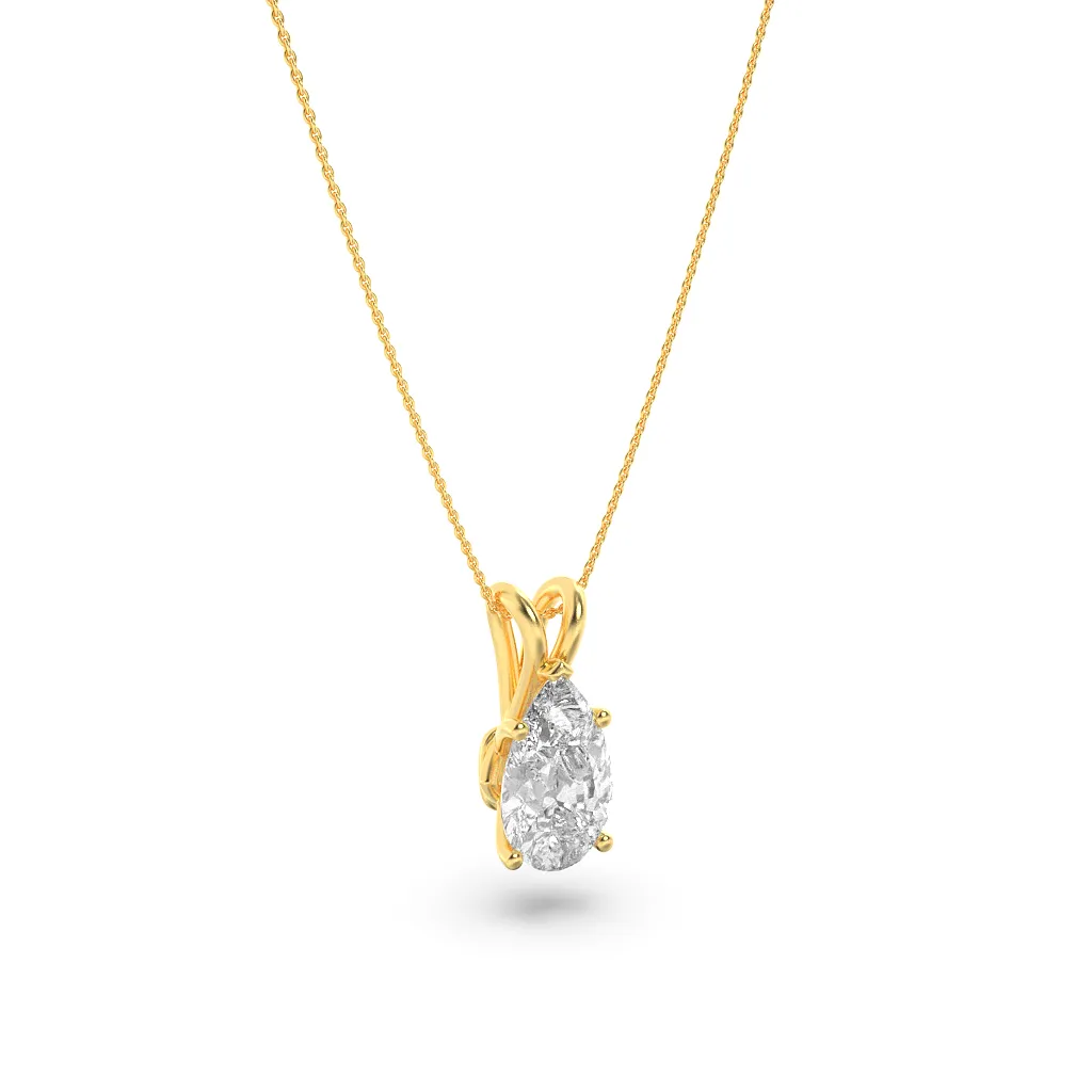 Orilla del Rocío lab grown diamond necklace, side profile