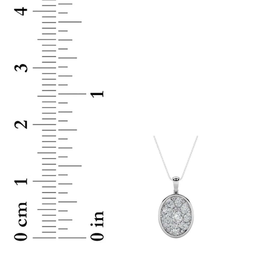 Sirena Velada lab grown diamond necklace, on-hand view