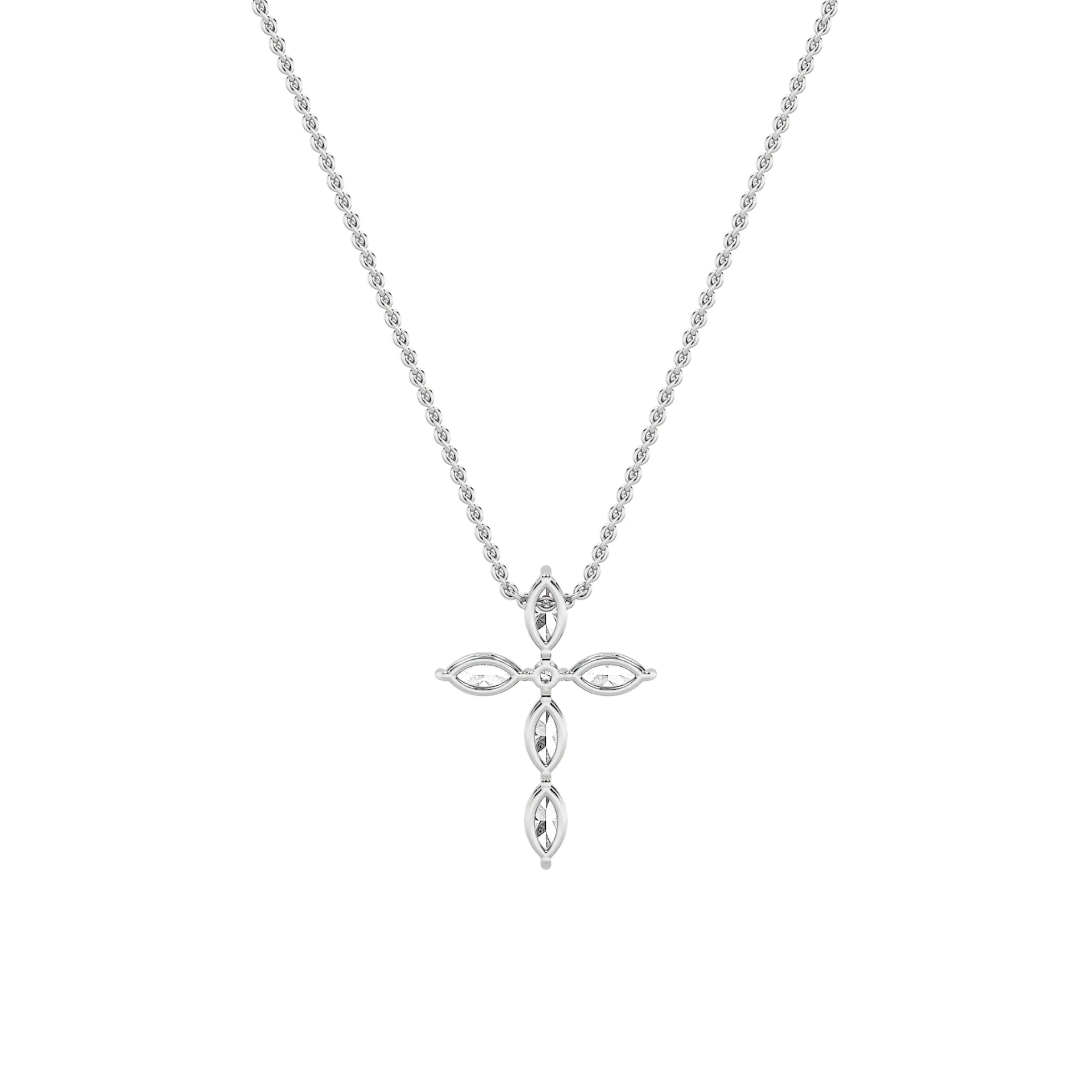 Esencia del Umbral lab grown diamond necklace, on-hand view