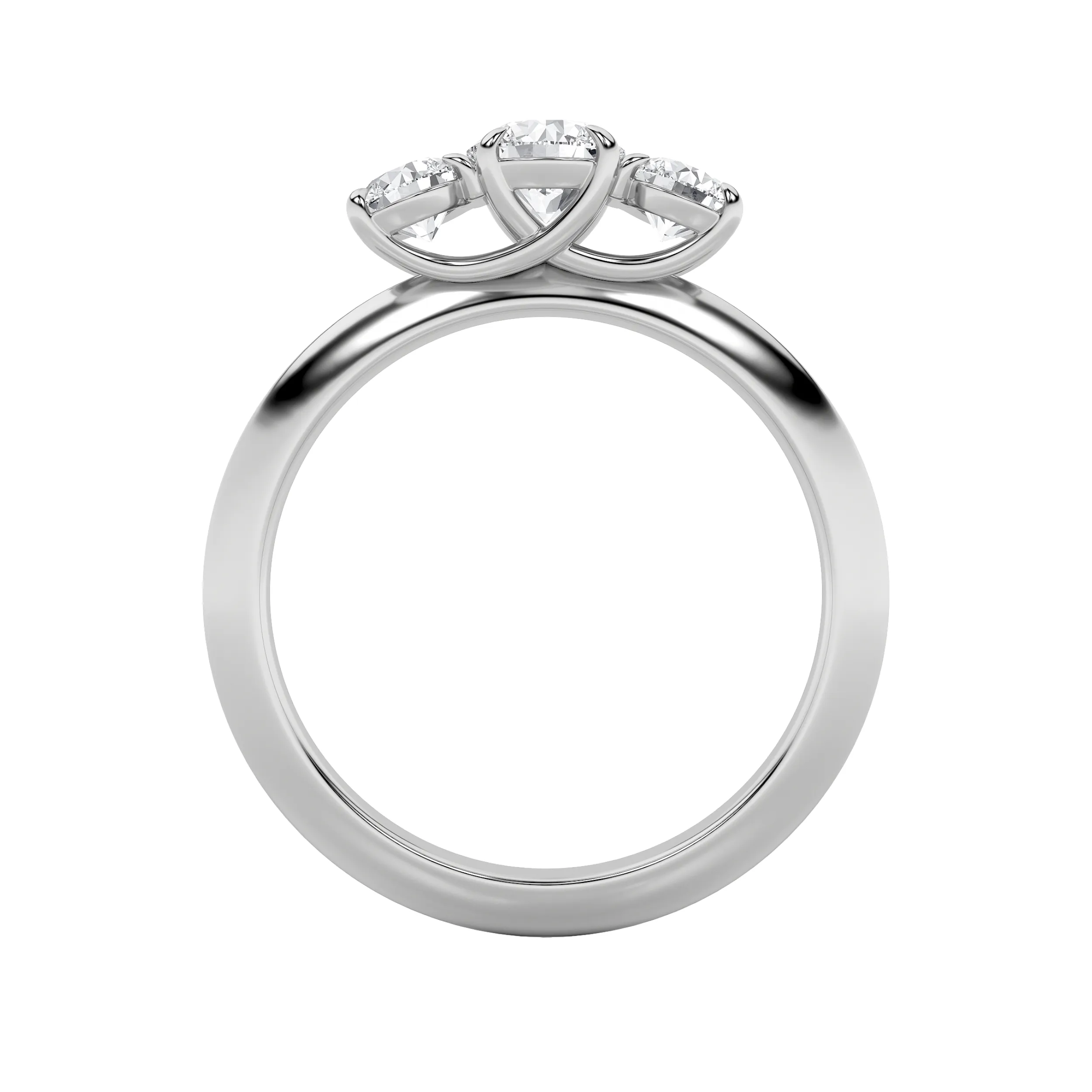 Noche de Vigilia lab grown diamond ring, on-hand view