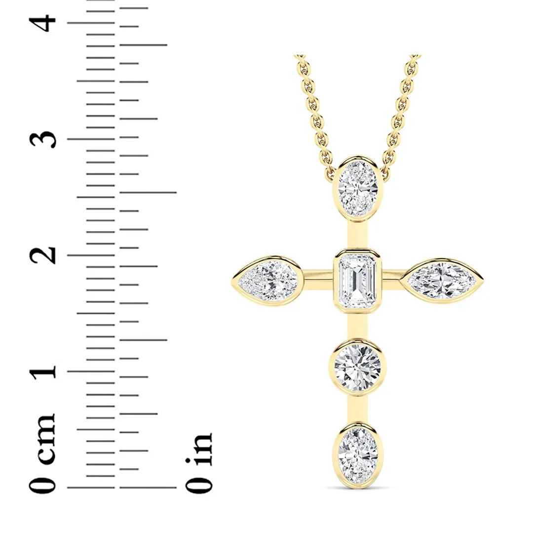 Espiga de Ceniza lab grown diamond necklace, detail of the diamonds