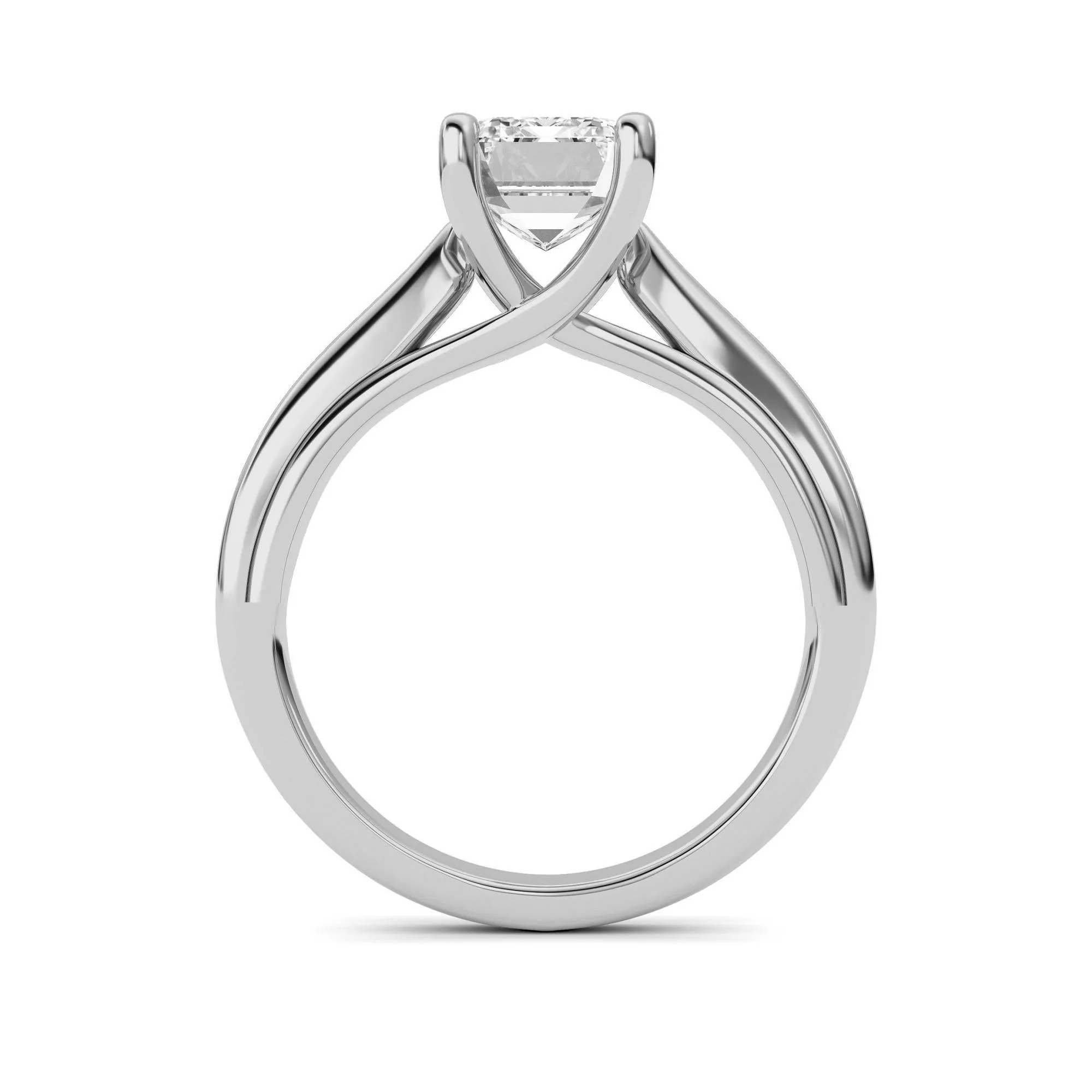 Esencia del Verano lab grown diamond ring, detail of the emerald diamond