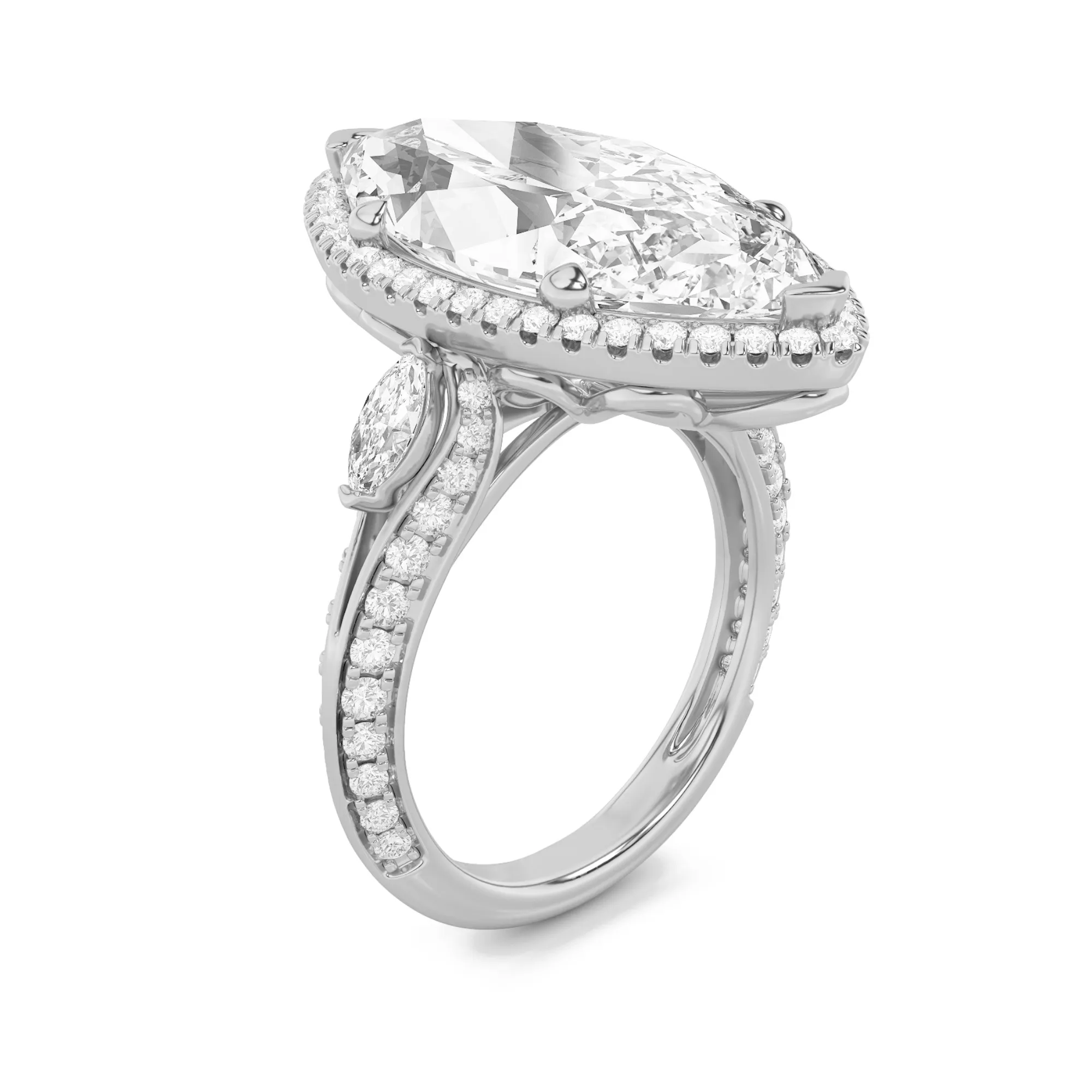 Certeza de Gracia lab grown diamond ring, side profile