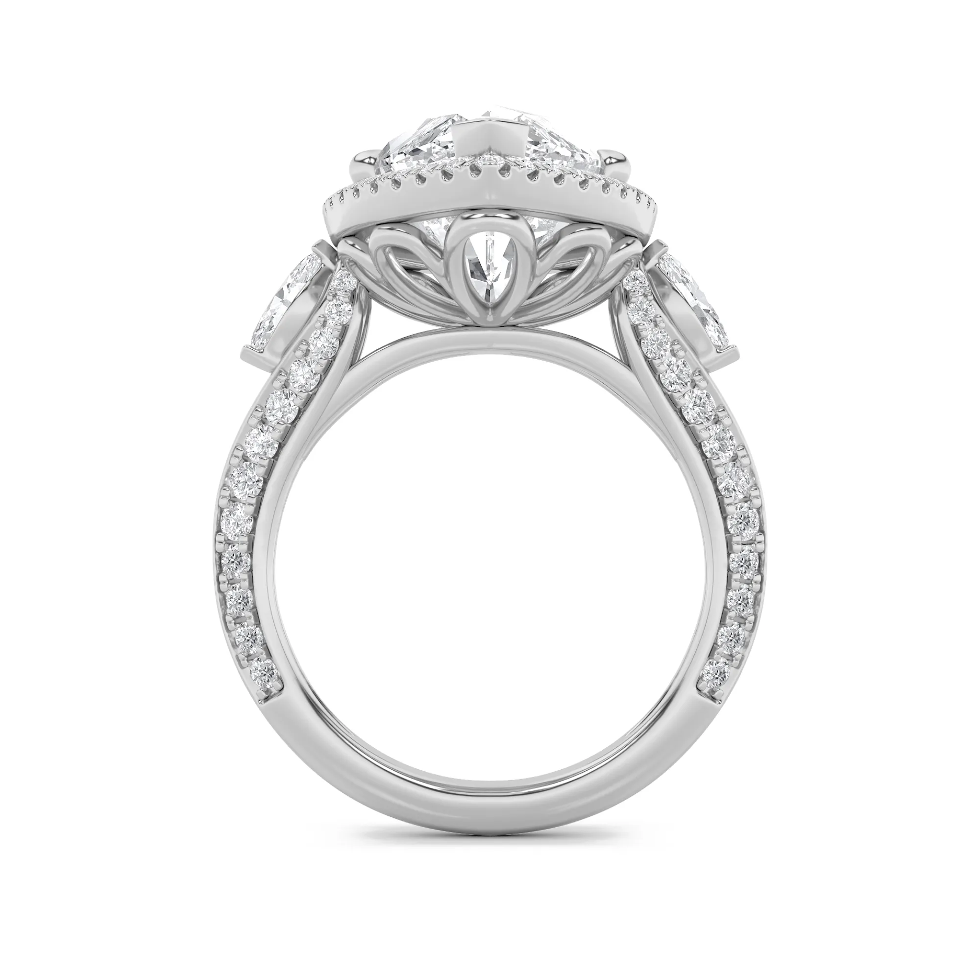 Certeza de Gracia lab grown diamond ring, on-hand view