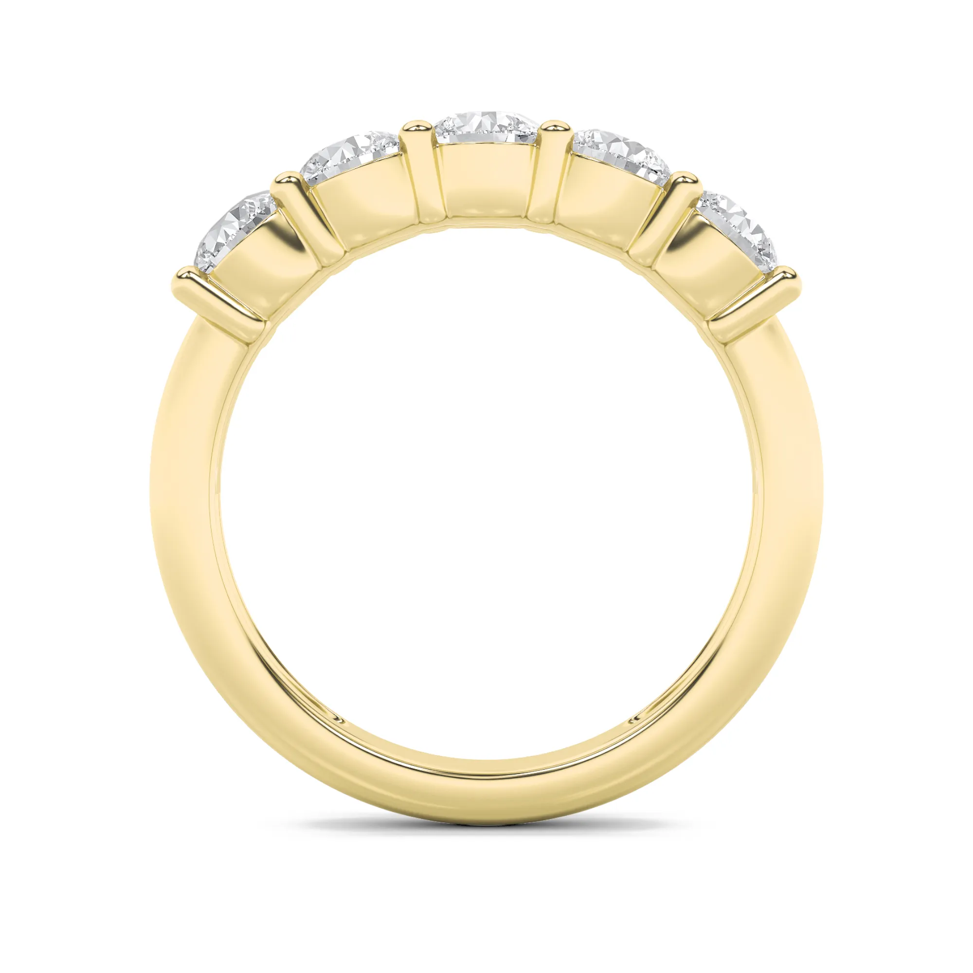Noche de Sombra lab grown diamond ring, detail of the round diamond