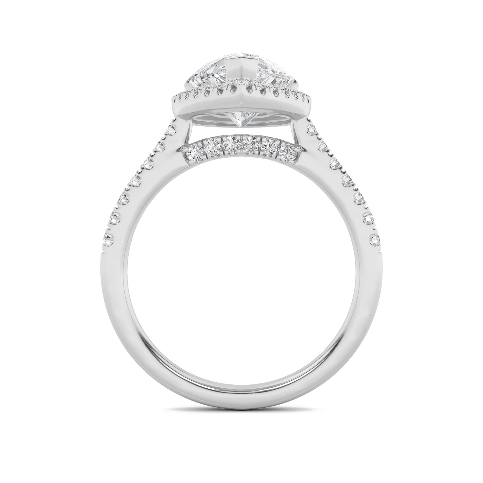 Cifra del Destino lab grown diamond ring, on-hand view