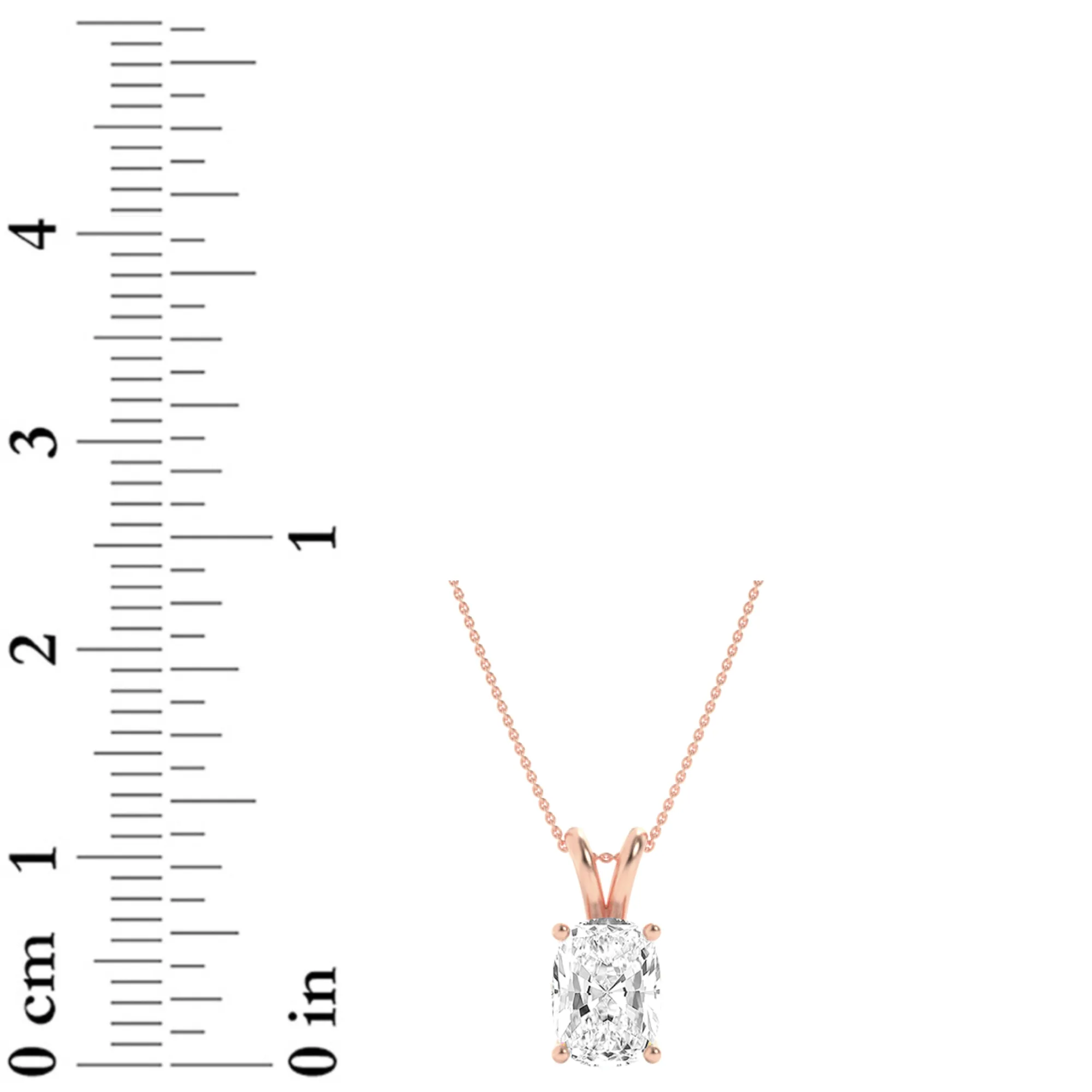 Fuente Sonora lab grown diamond necklace, side profile