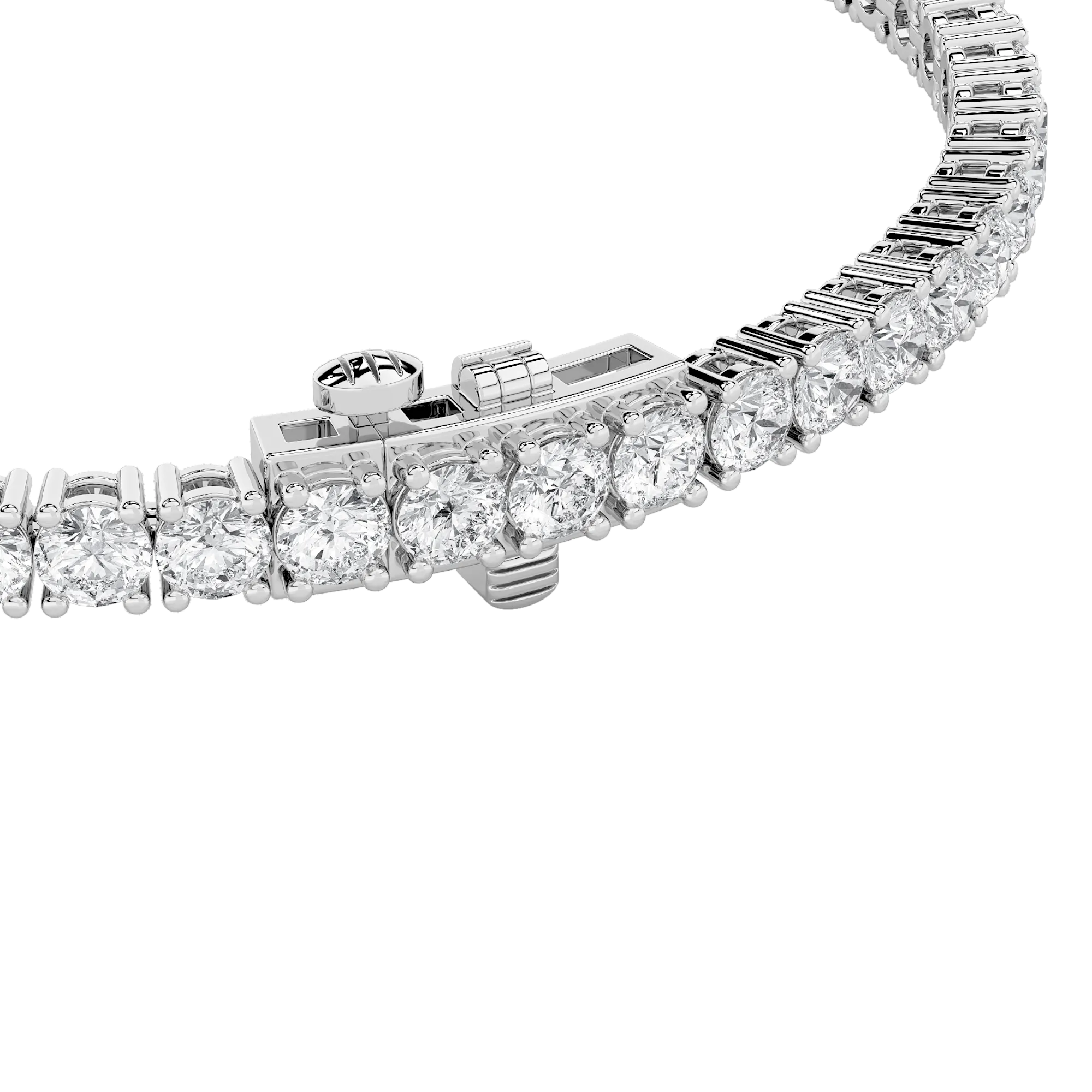 Vigilia Lejana lab grown diamond bracelet, detail of the round diamond