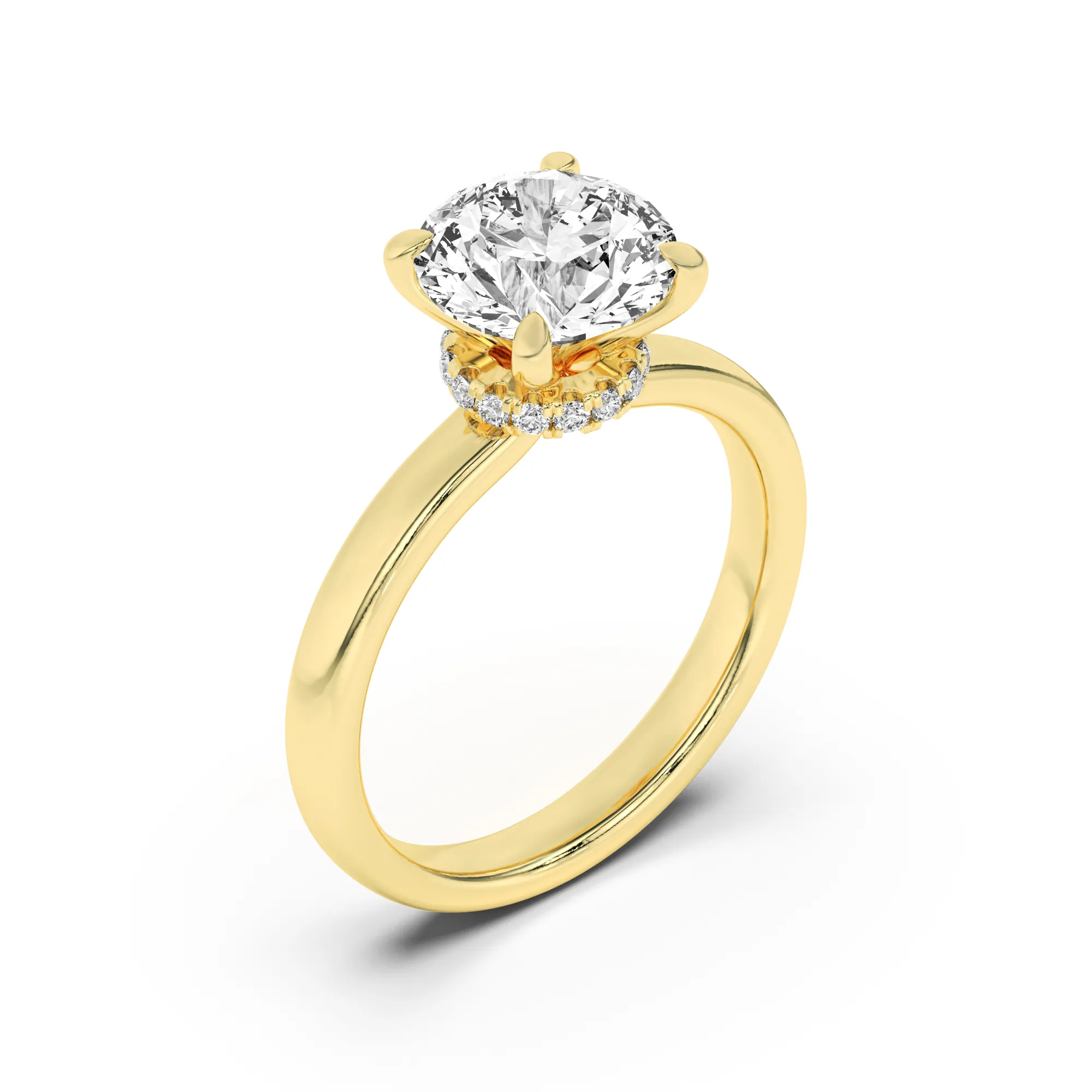 Perla Honda lab grown diamond ring, side profile
