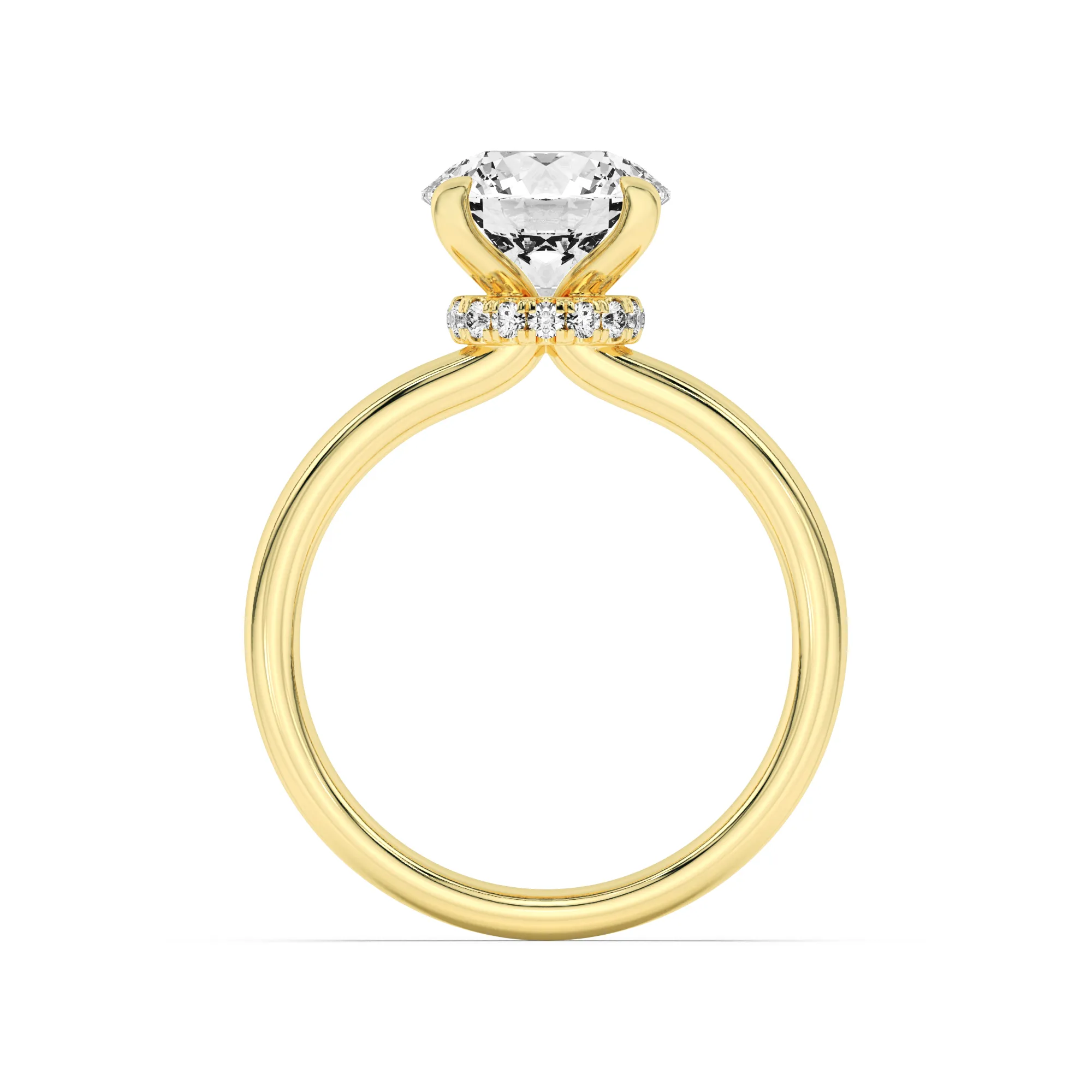 Perla Honda lab grown diamond ring, on-hand view