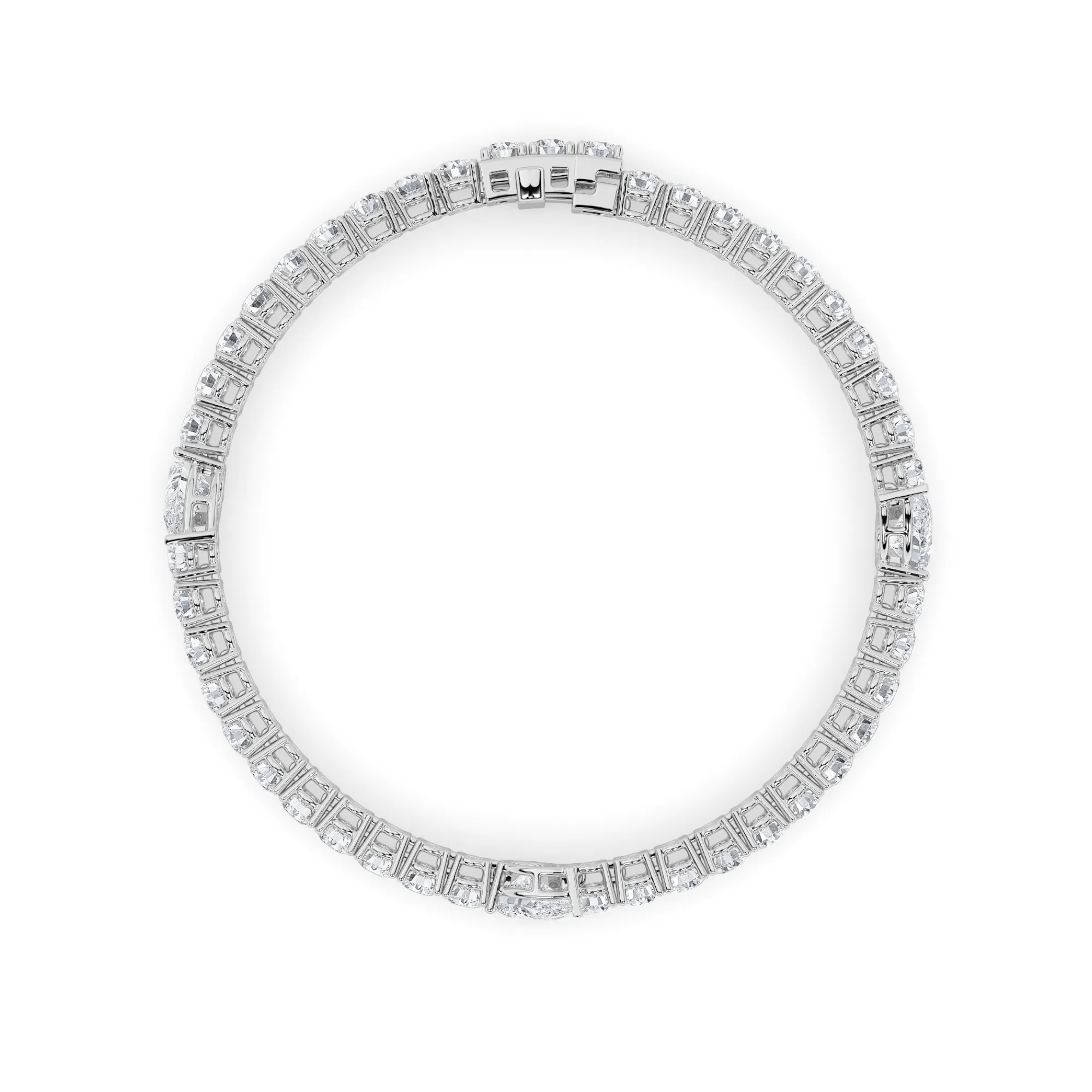 Rumbo Secreto lab grown diamond bracelet, side profile