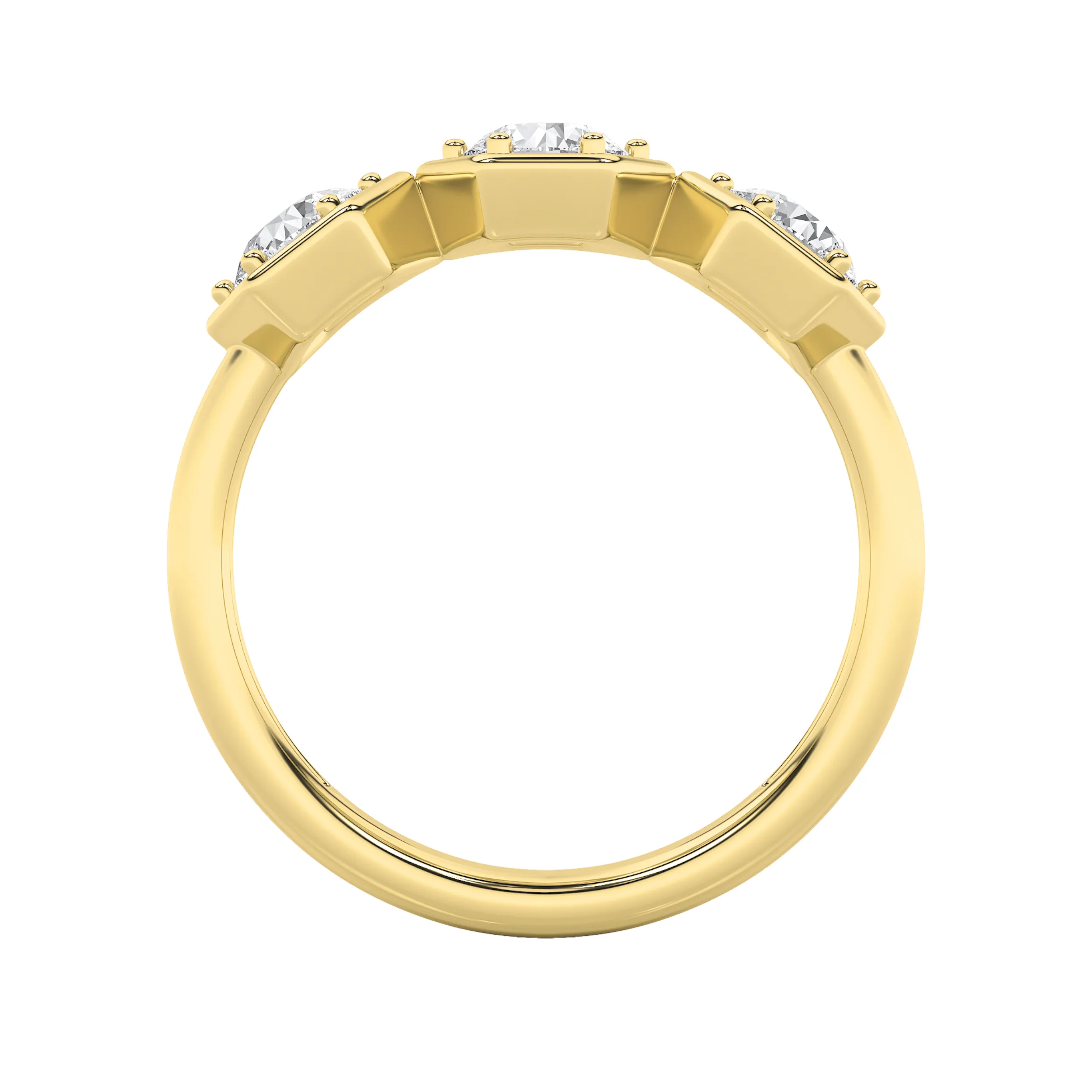Certeza Sonora lab grown diamond ring, detail of the round diamond