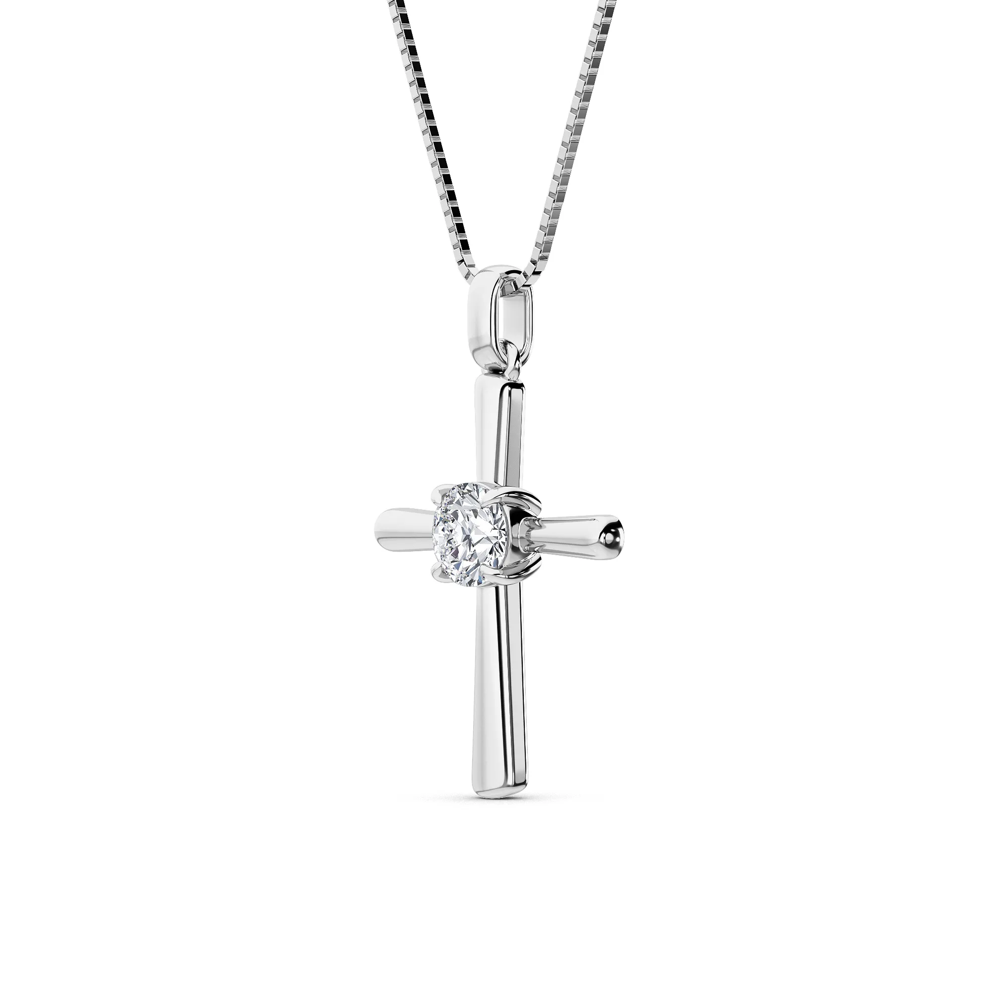 Luz del Mar lab grown diamond necklace, side profile