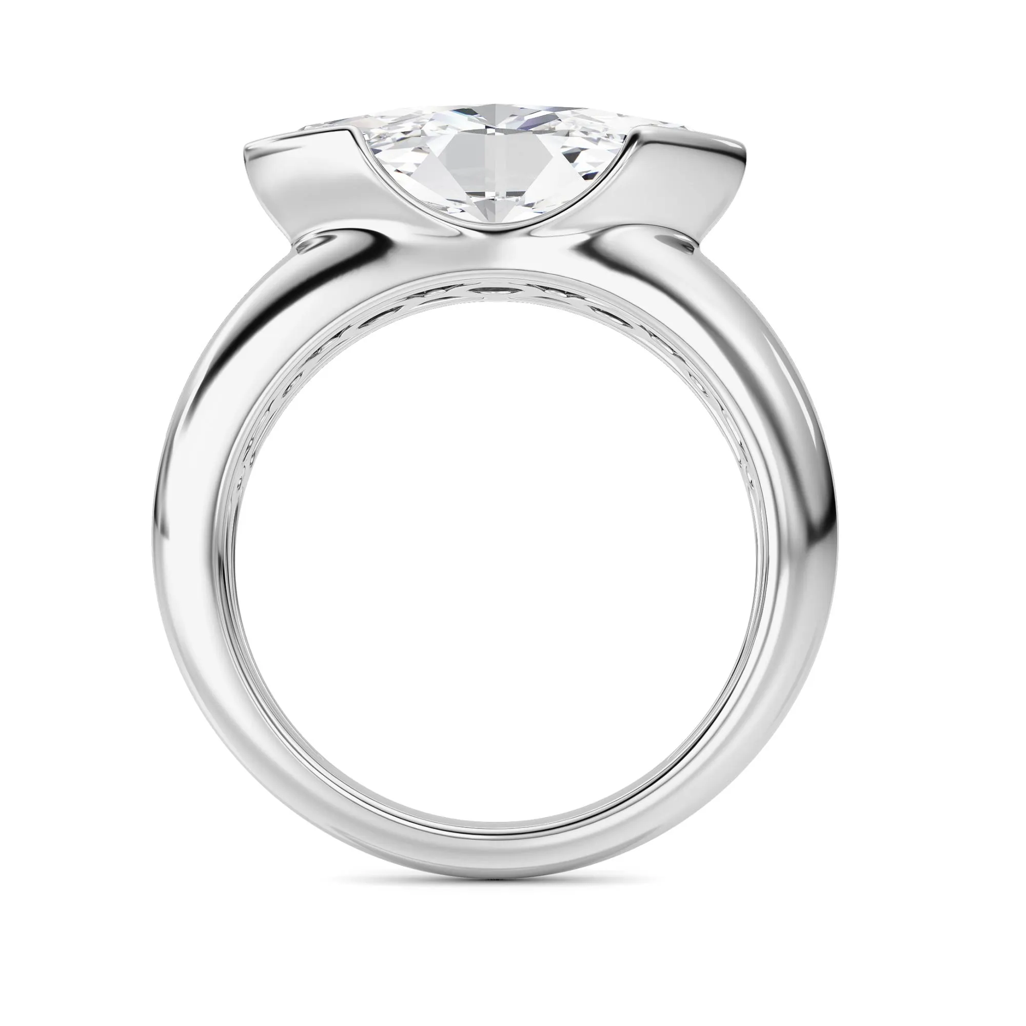 Certeza Perpetua lab grown diamond ring, on-hand view