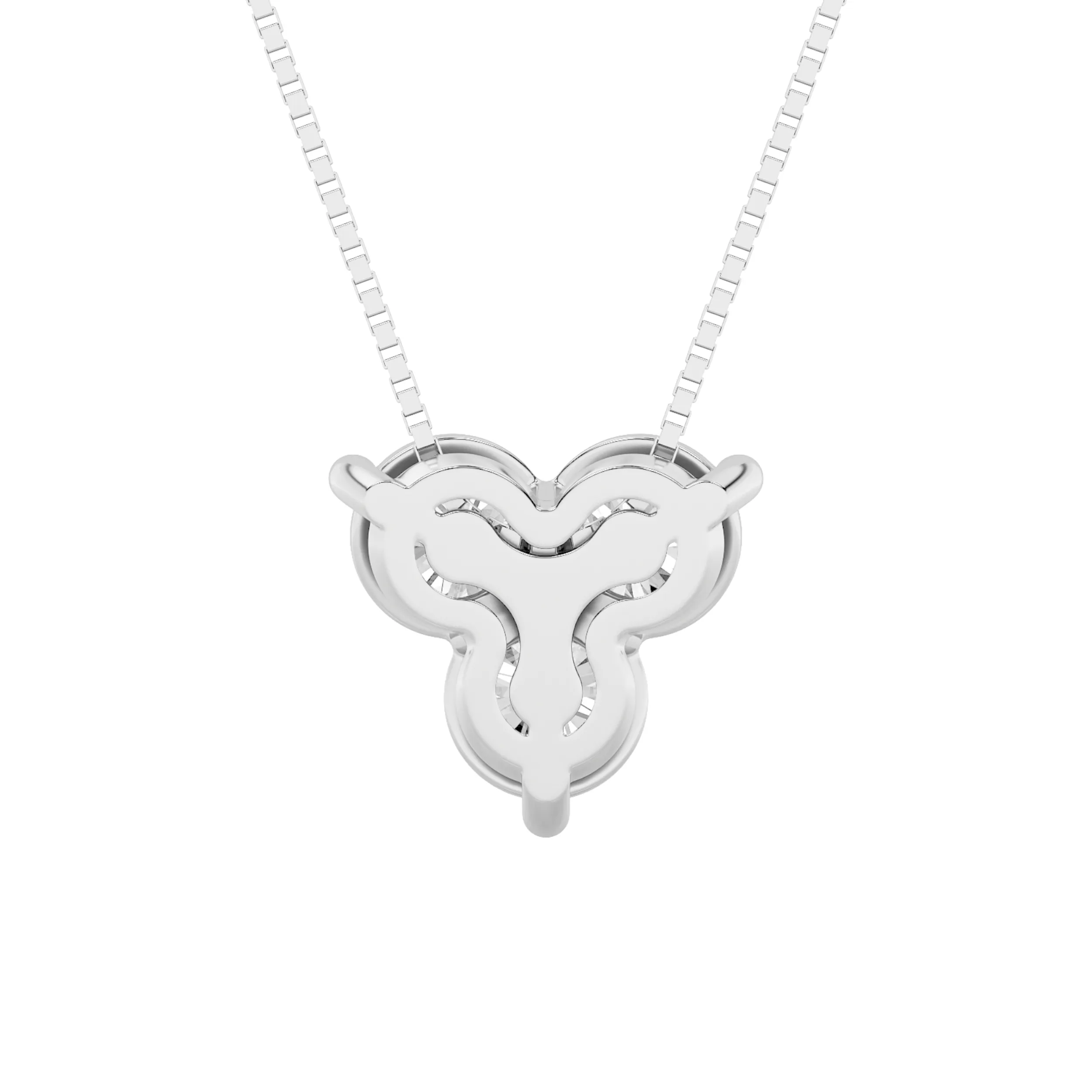 Contorno Callado lab grown diamond necklace, detail of the round diamond