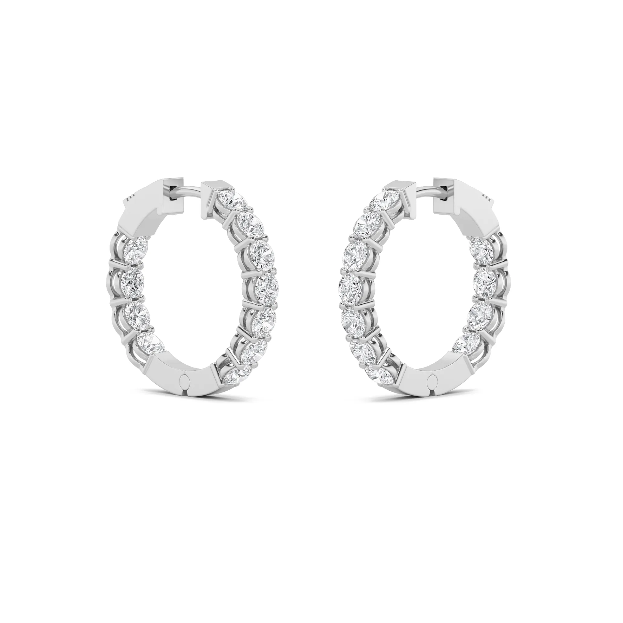 Rocío Intacto lab grown diamond earrings, side profile