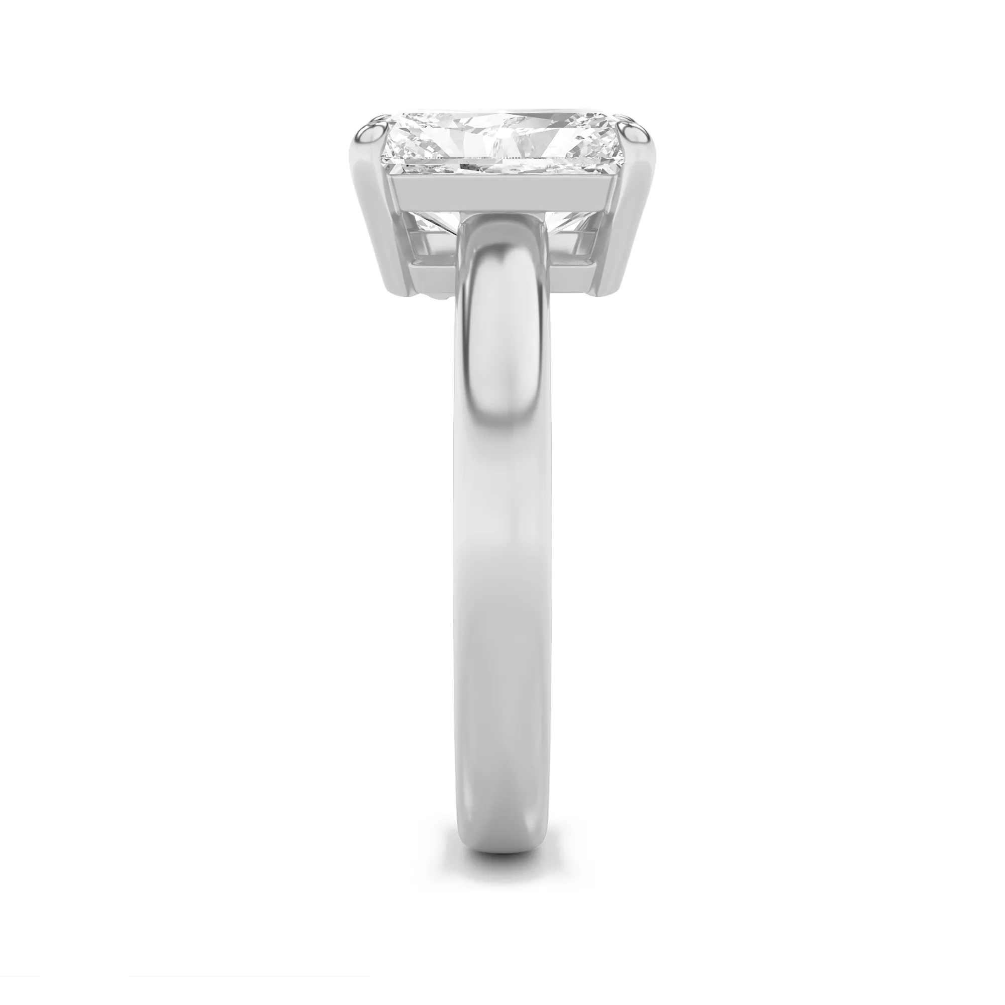 Cima de Ceniza lab grown diamond ring, detail of the radiant diamond