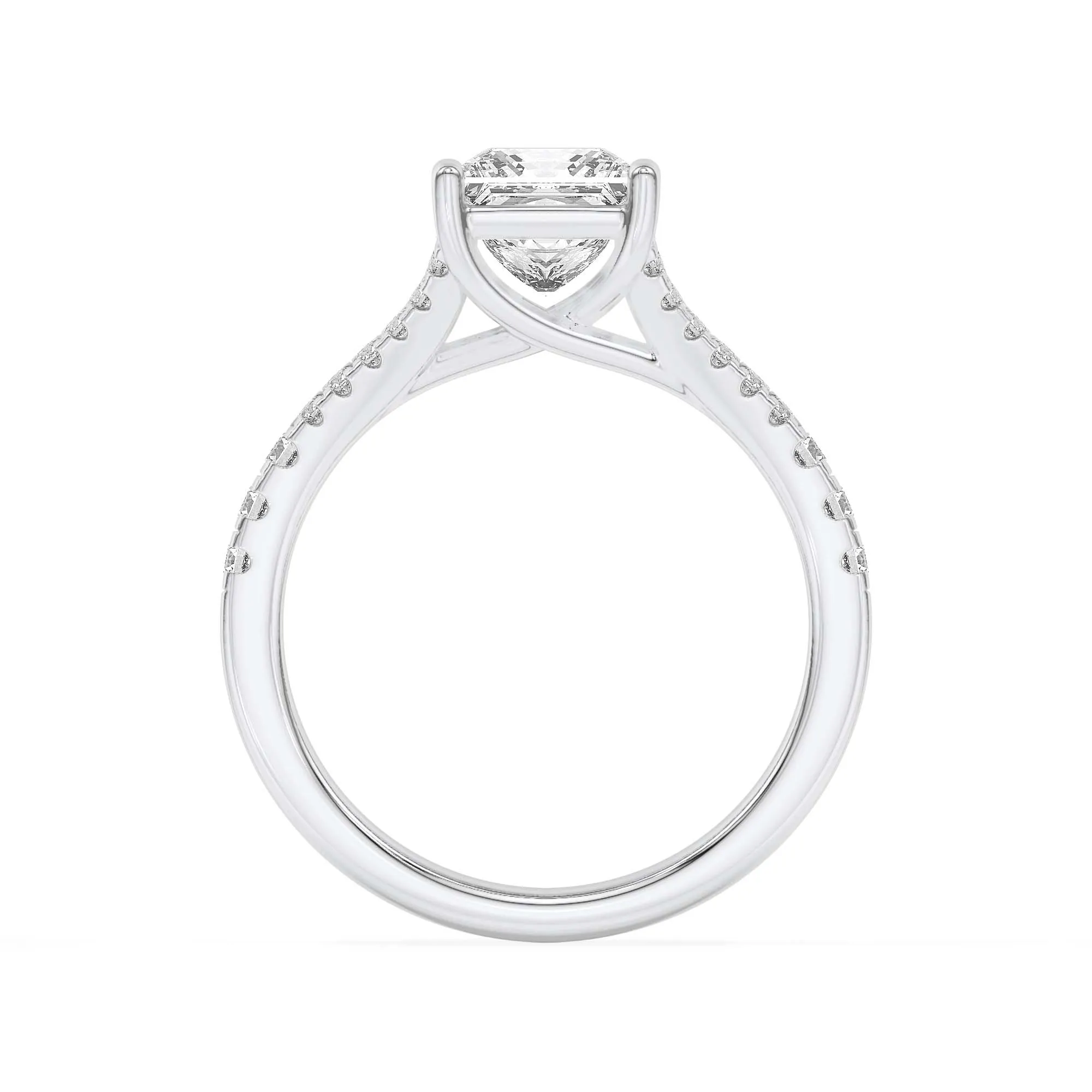 Tesoro de Invierno lab grown diamond ring, on-hand view