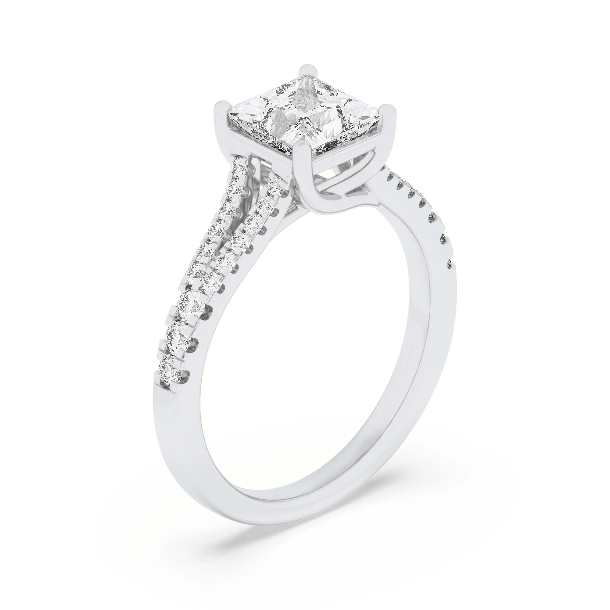 Tesoro de Invierno lab grown diamond ring, side profile