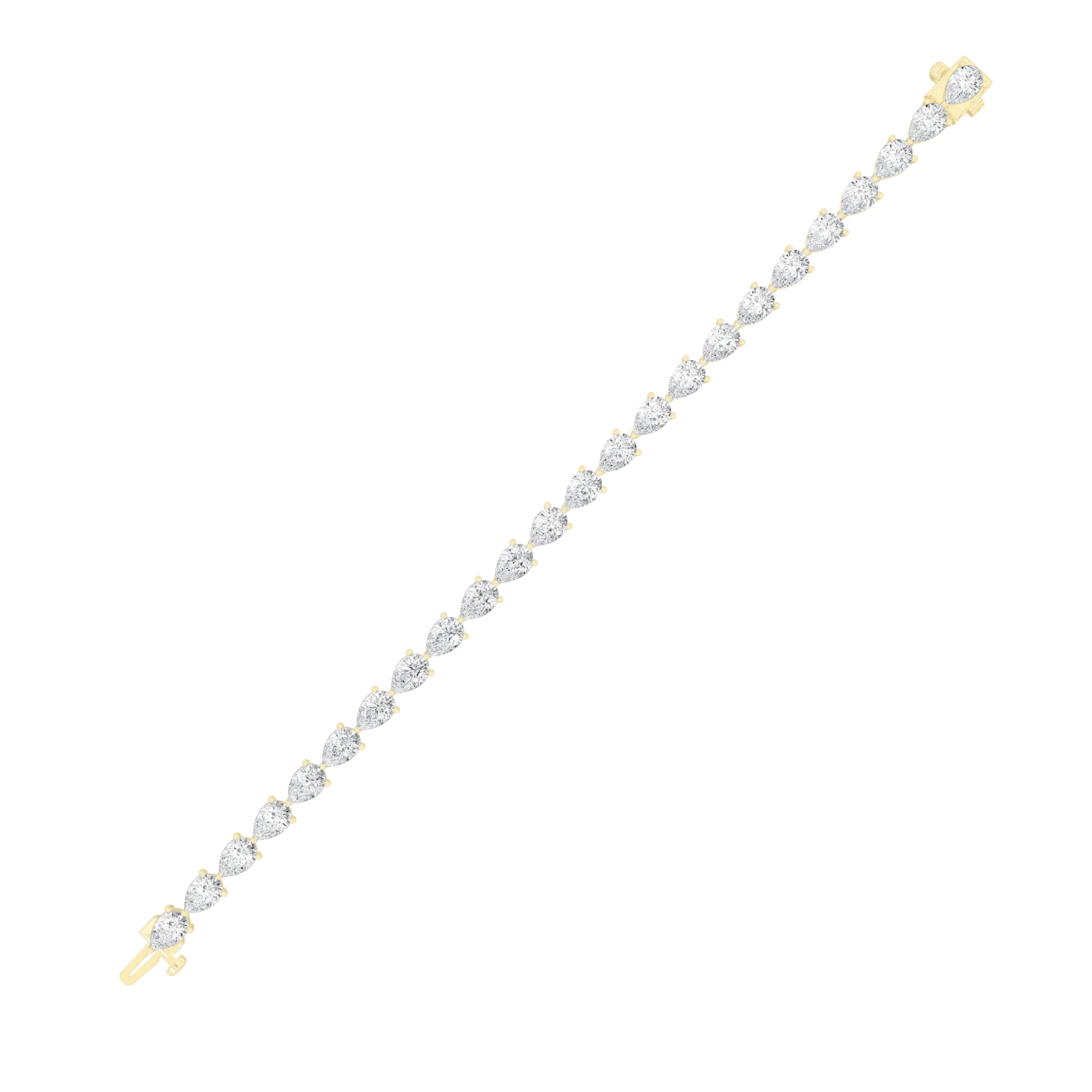 Refugio Sereno lab grown diamond bracelet, detail of the pear diamond