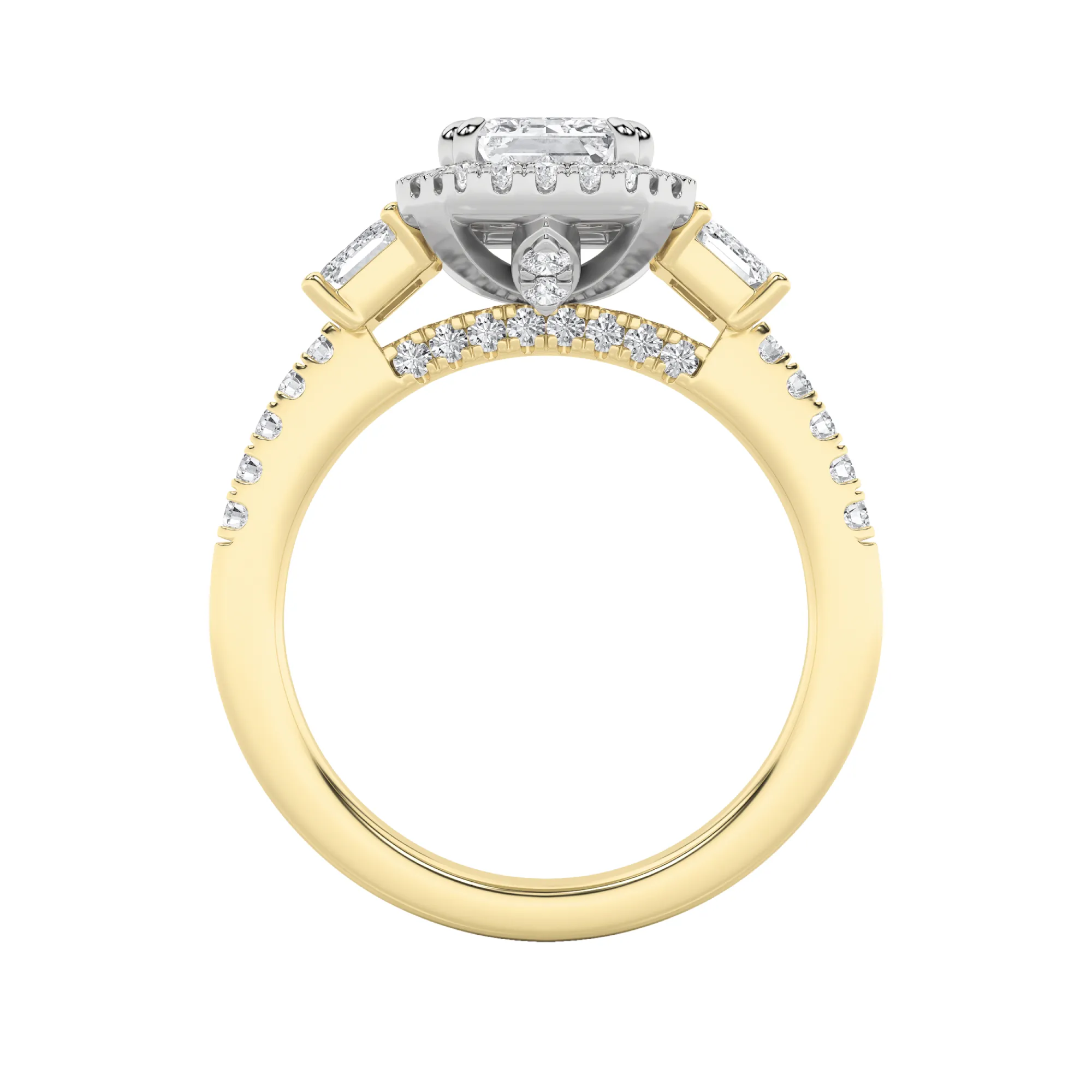 Sueño de Umbral lab grown diamond ring, on-hand view