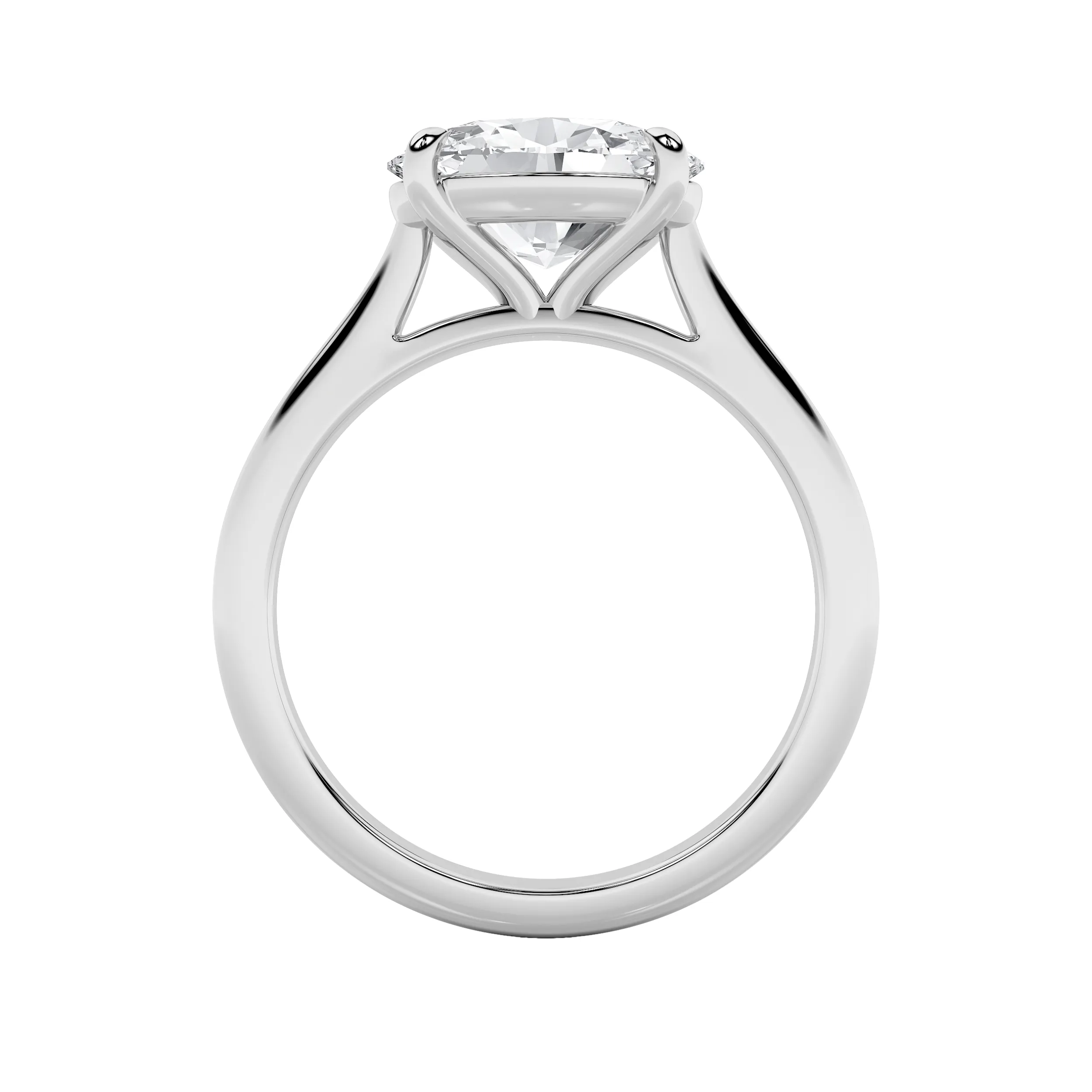Memoria Sonora lab grown diamond ring, detail of the oval diamond