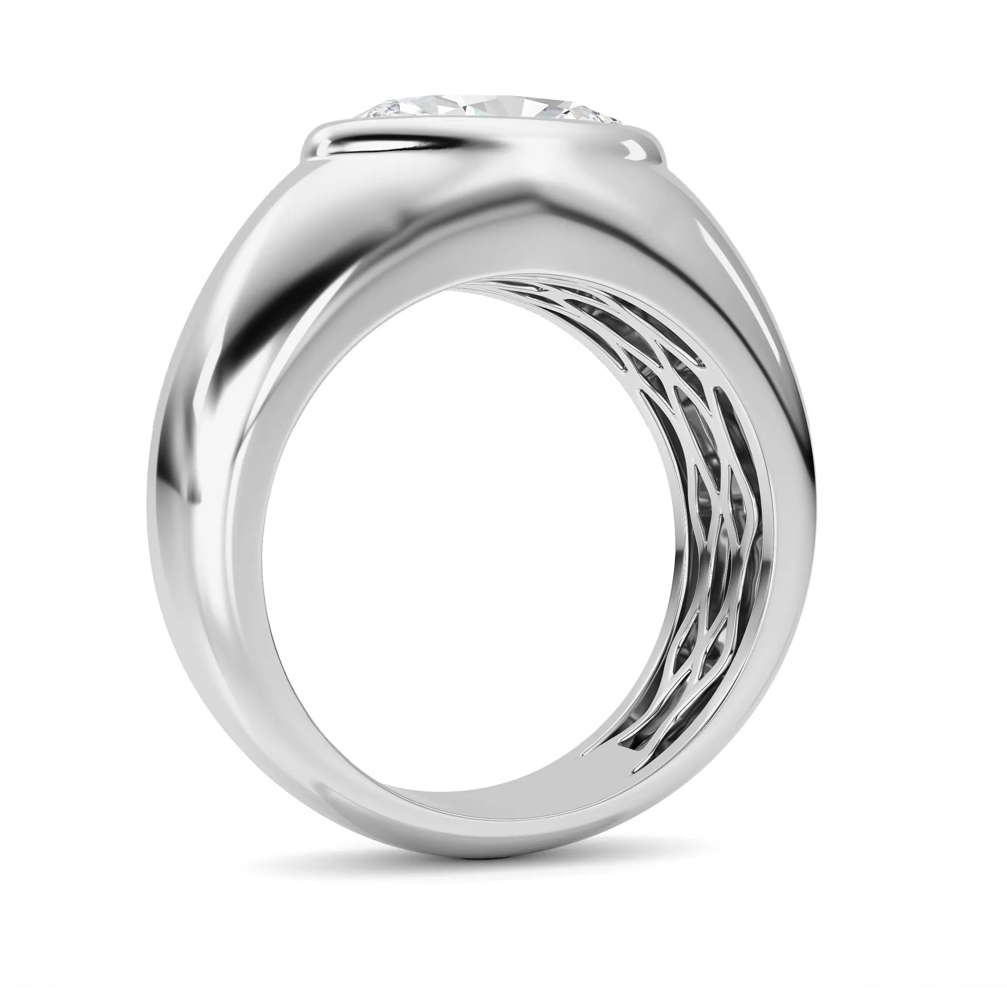 Ternura de Estrella lab grown diamond ring, detail of the oval diamond