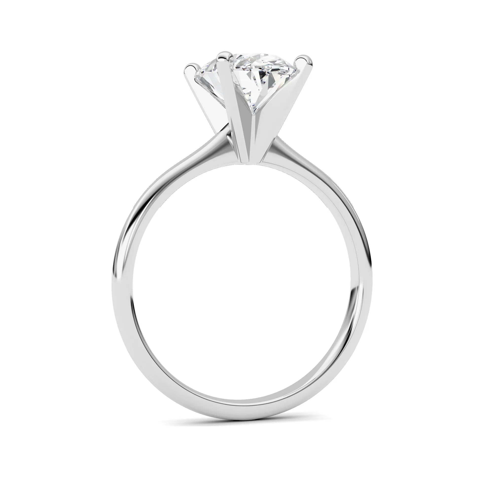 Latido Alto lab grown diamond ring, detail of the oval diamond