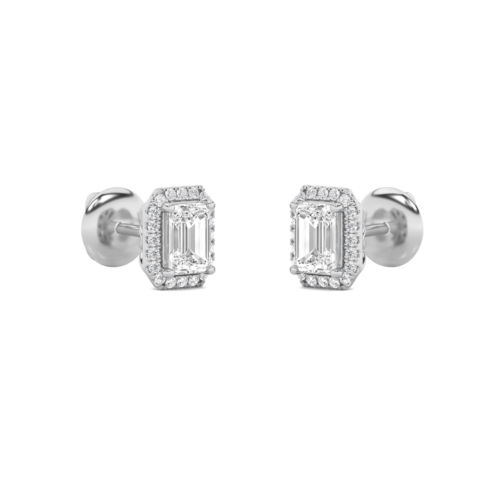Aurora de Ceniza lab grown diamond earrings, side profile