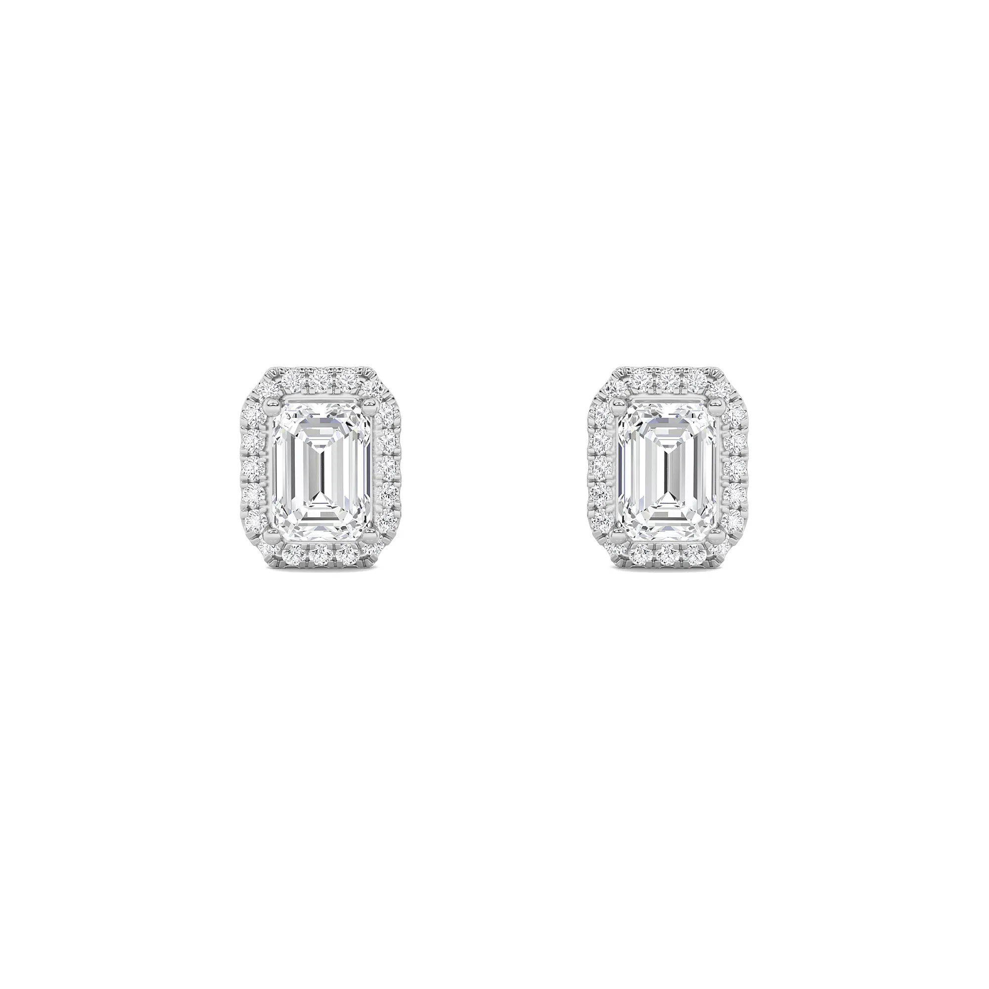 Aurora de Ceniza lab grown diamond earrings, on-hand view