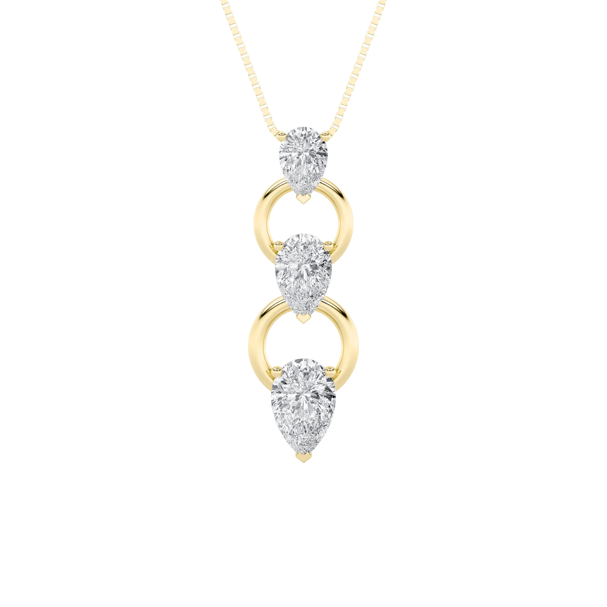 Tesoro Raro lab grown diamond necklace, side profile