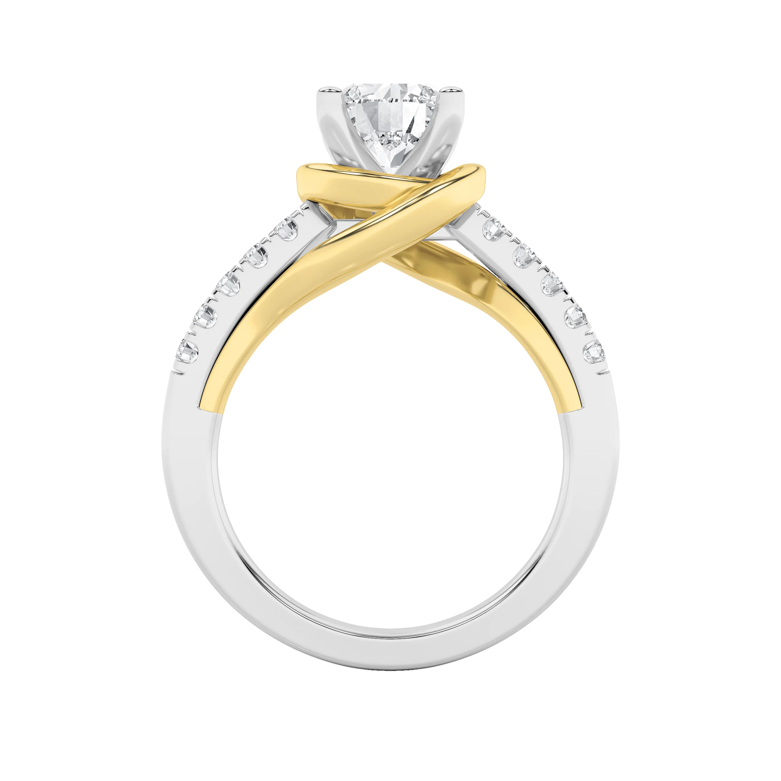 Bruma de Vigilia lab grown diamond ring, detail of the round diamond