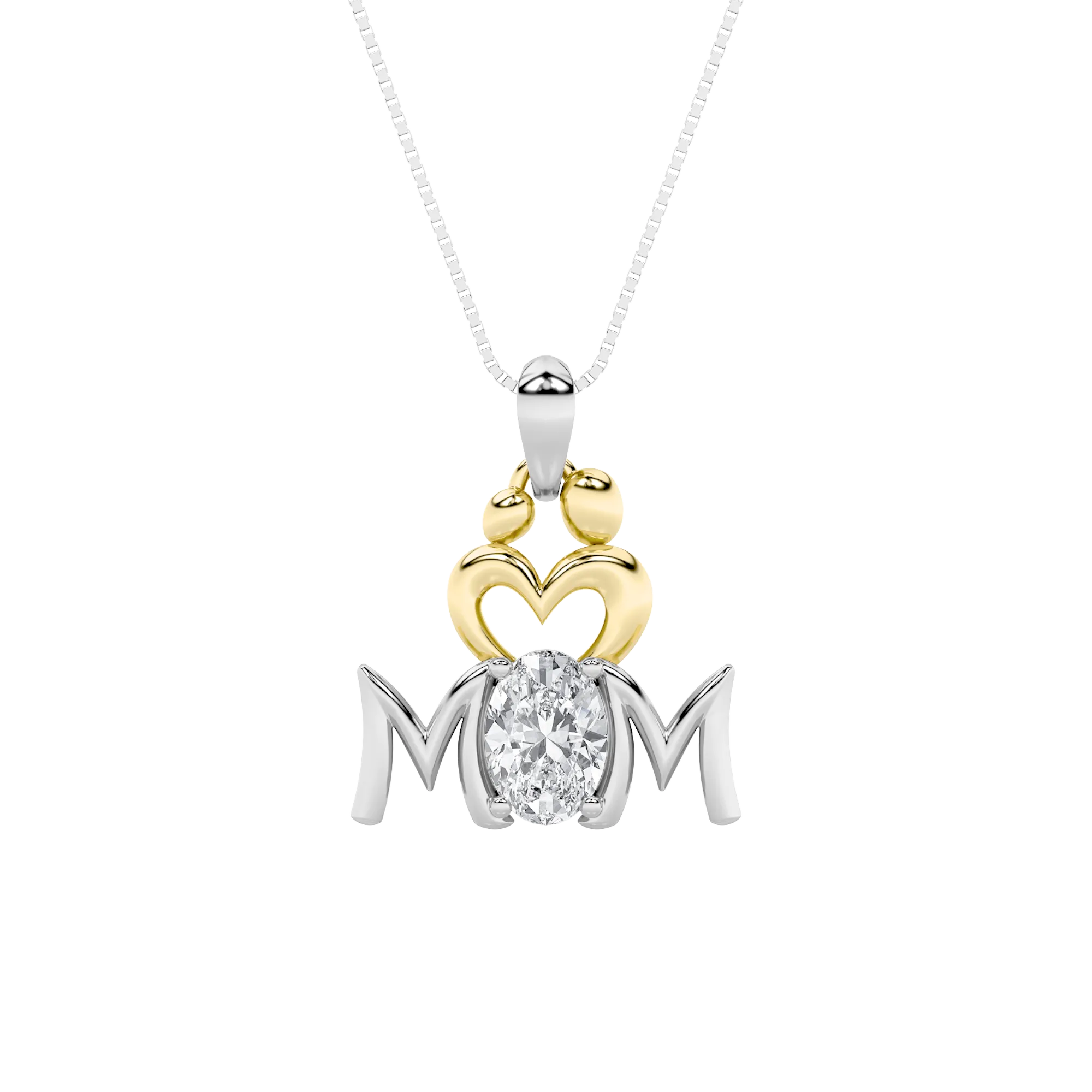 Memoria de Gracia lab grown diamond necklace, side profile